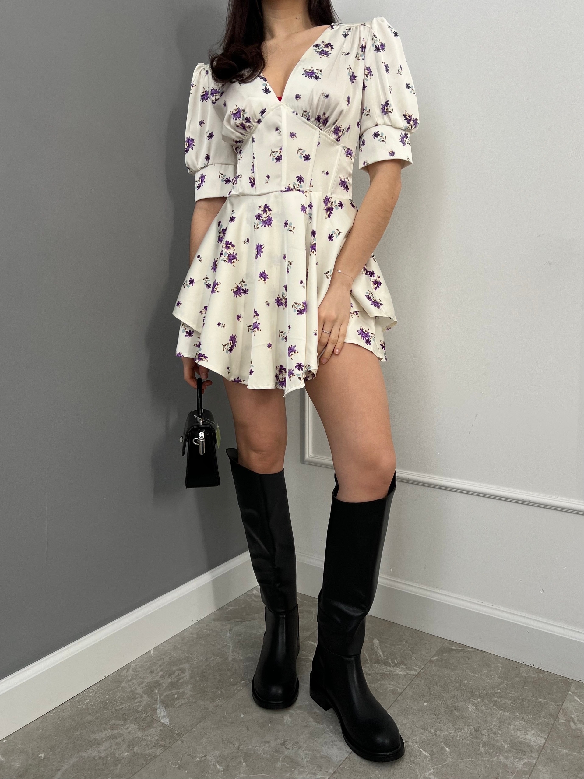 Платье-комбинезон Perfemme цветы атлас