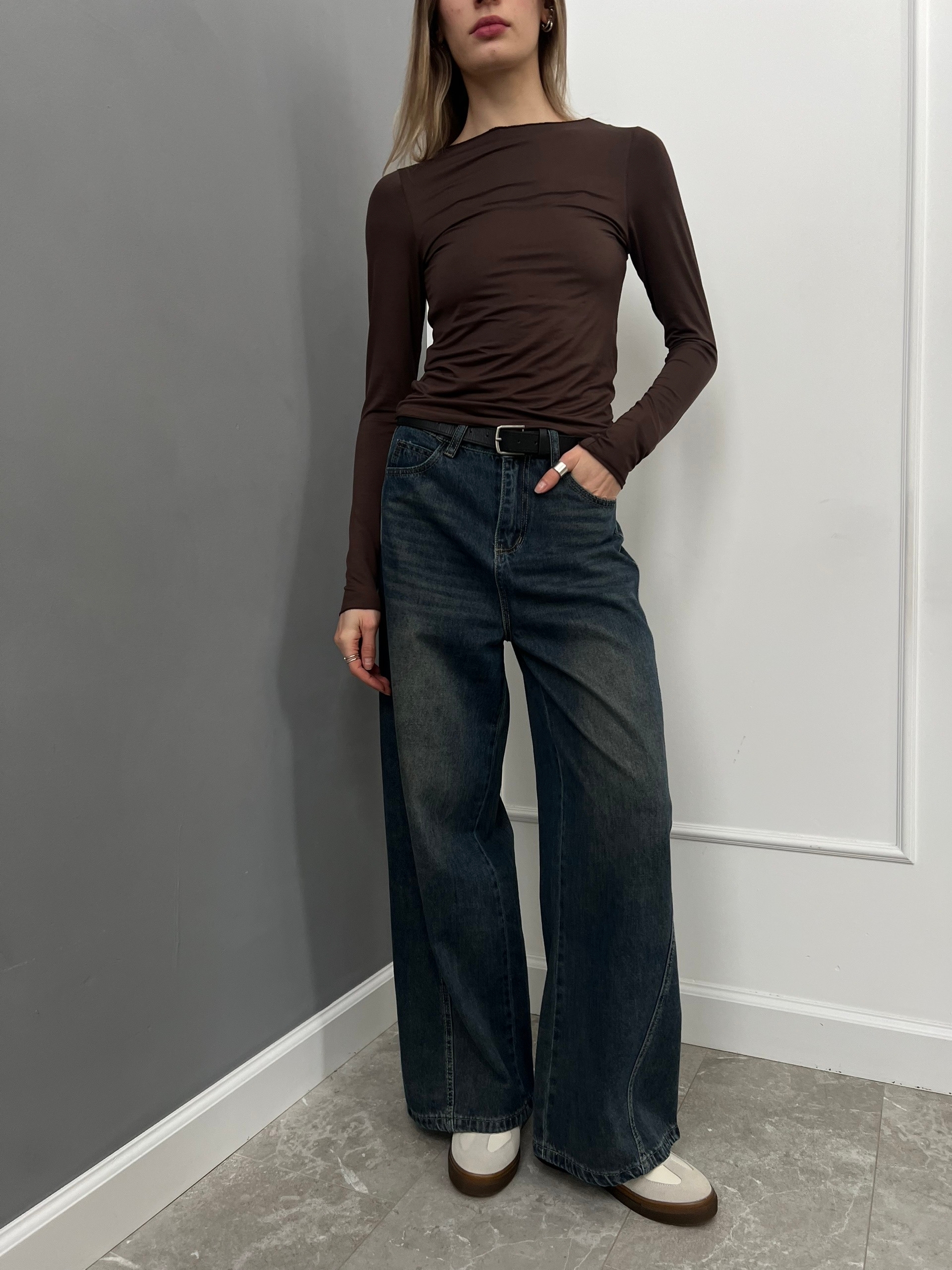 Джинсы YJY 9632-1 строчка потертости