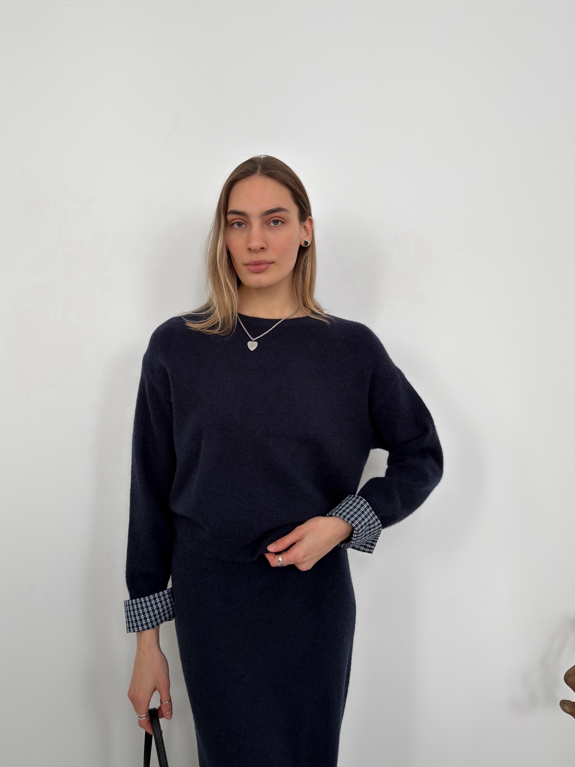 Костюм Hong Shu 1178  клетка на рукавах