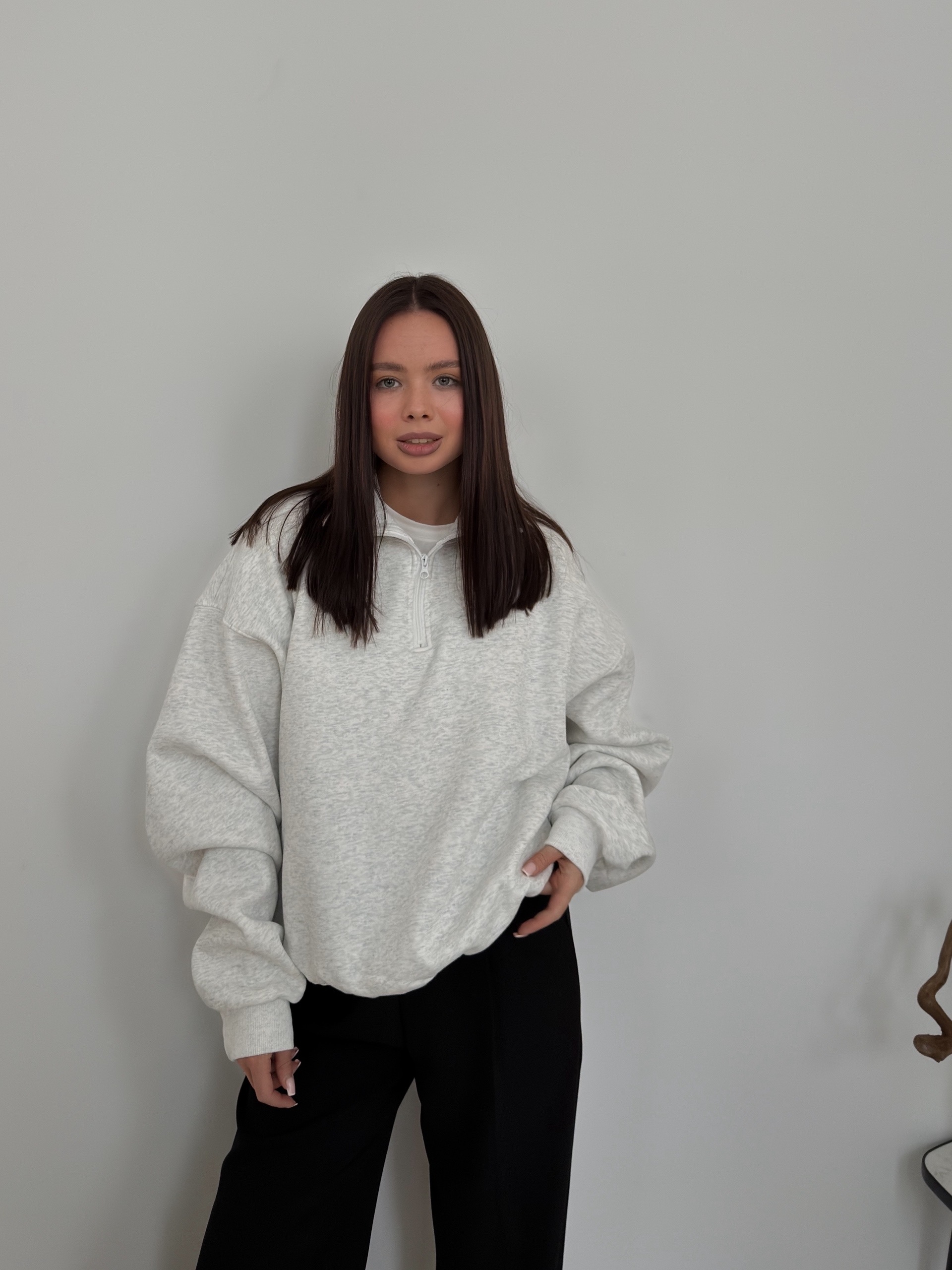 Свитшот 33Code 908 ворот на молнии флис