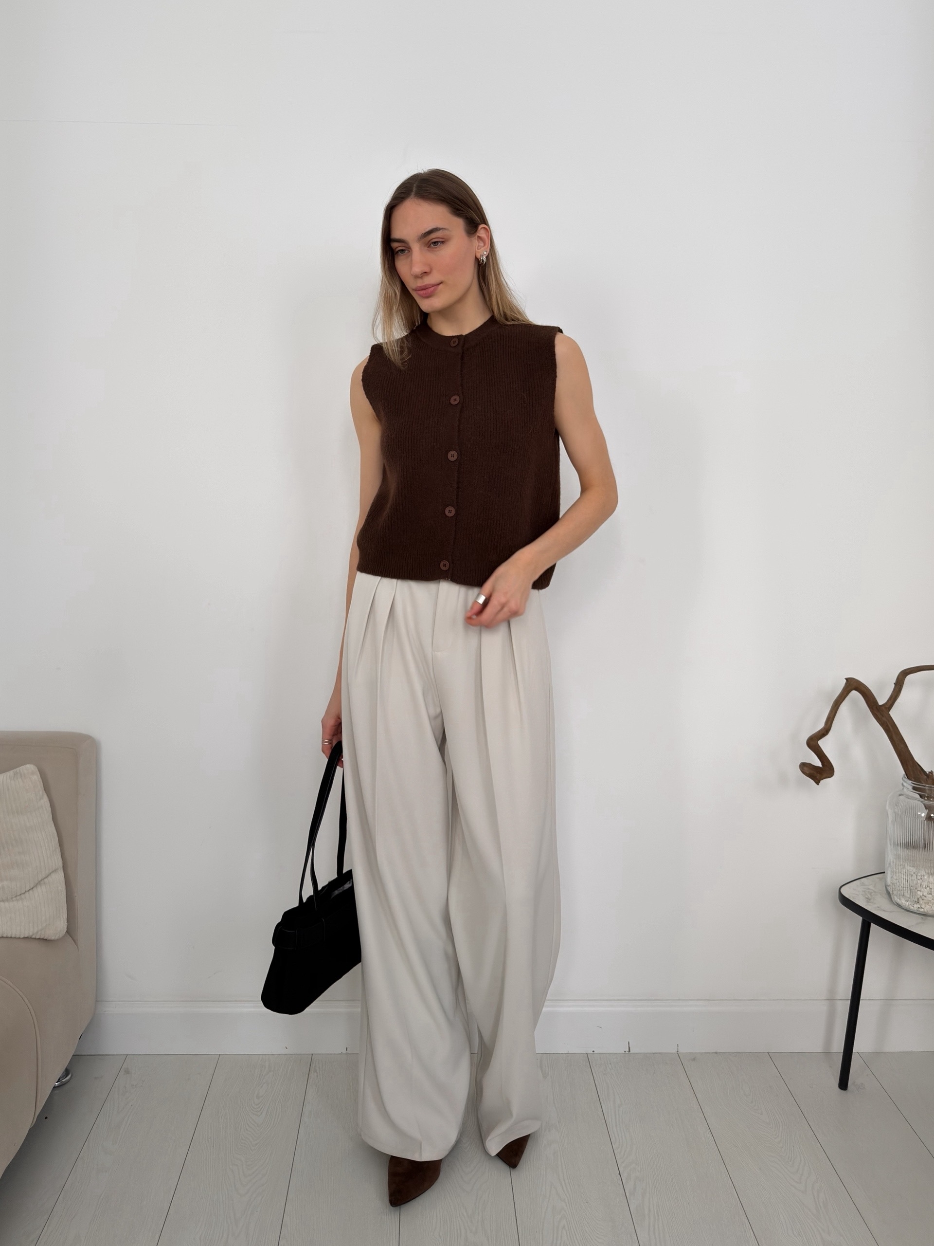 Жилет 308 в рубчик трикотаж