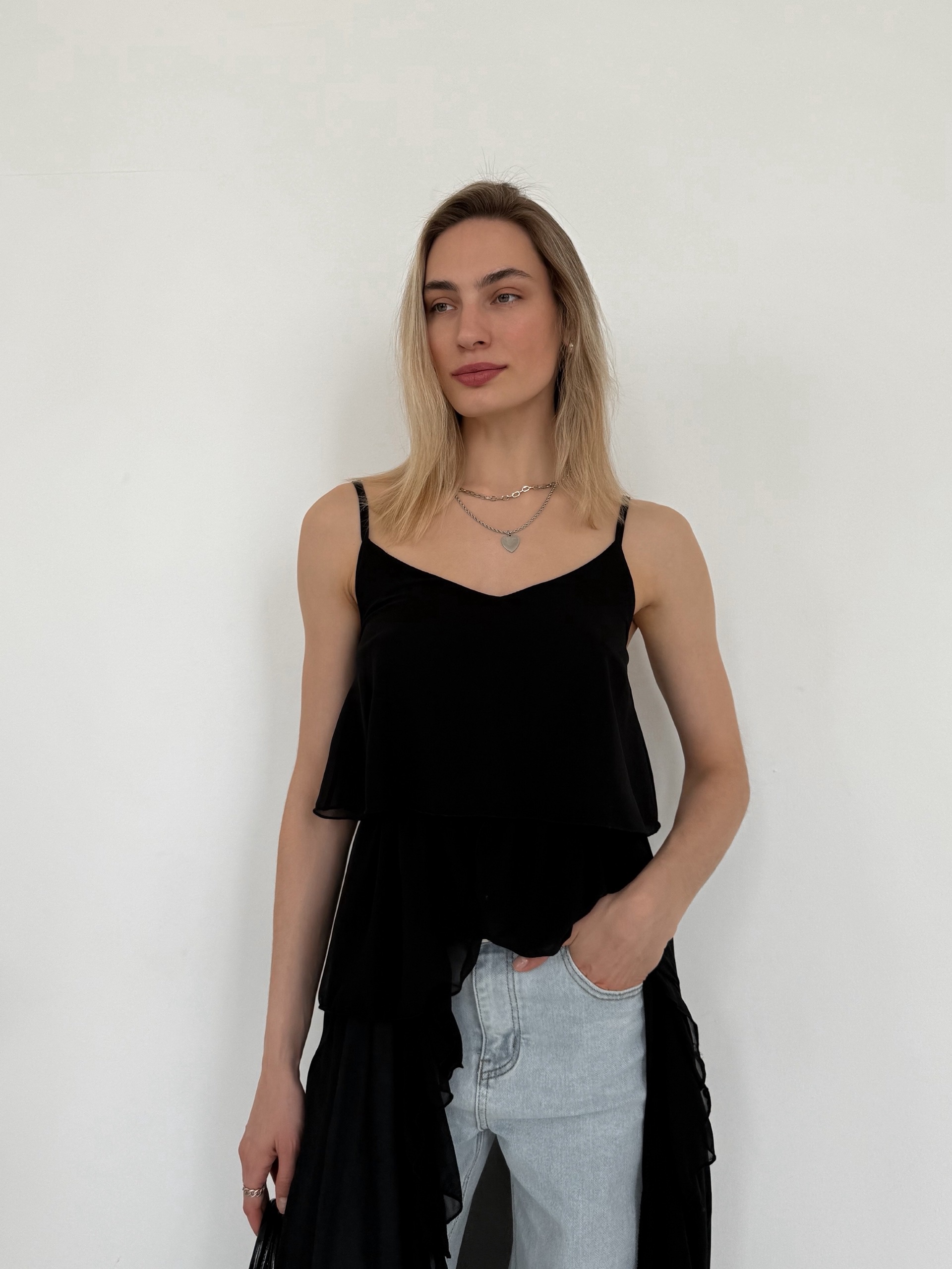 Платье Be Trendy тонкие бретели сборки