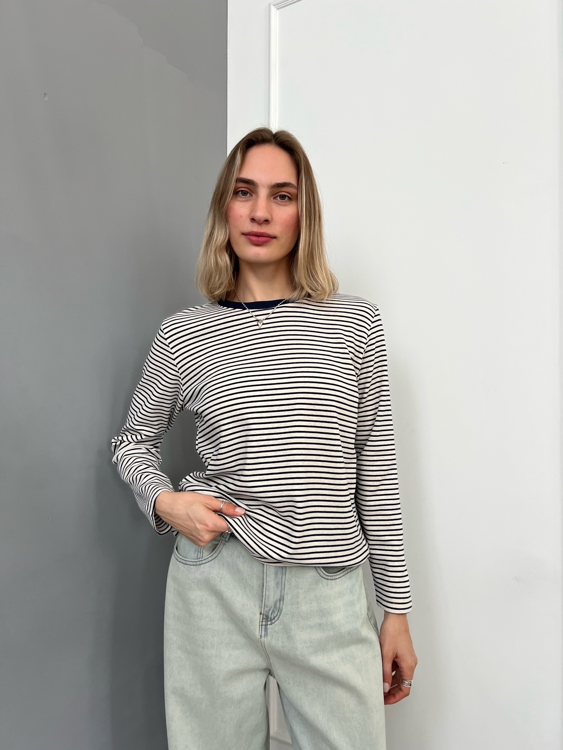 Лонгслив N.J brand 8013 в полоску