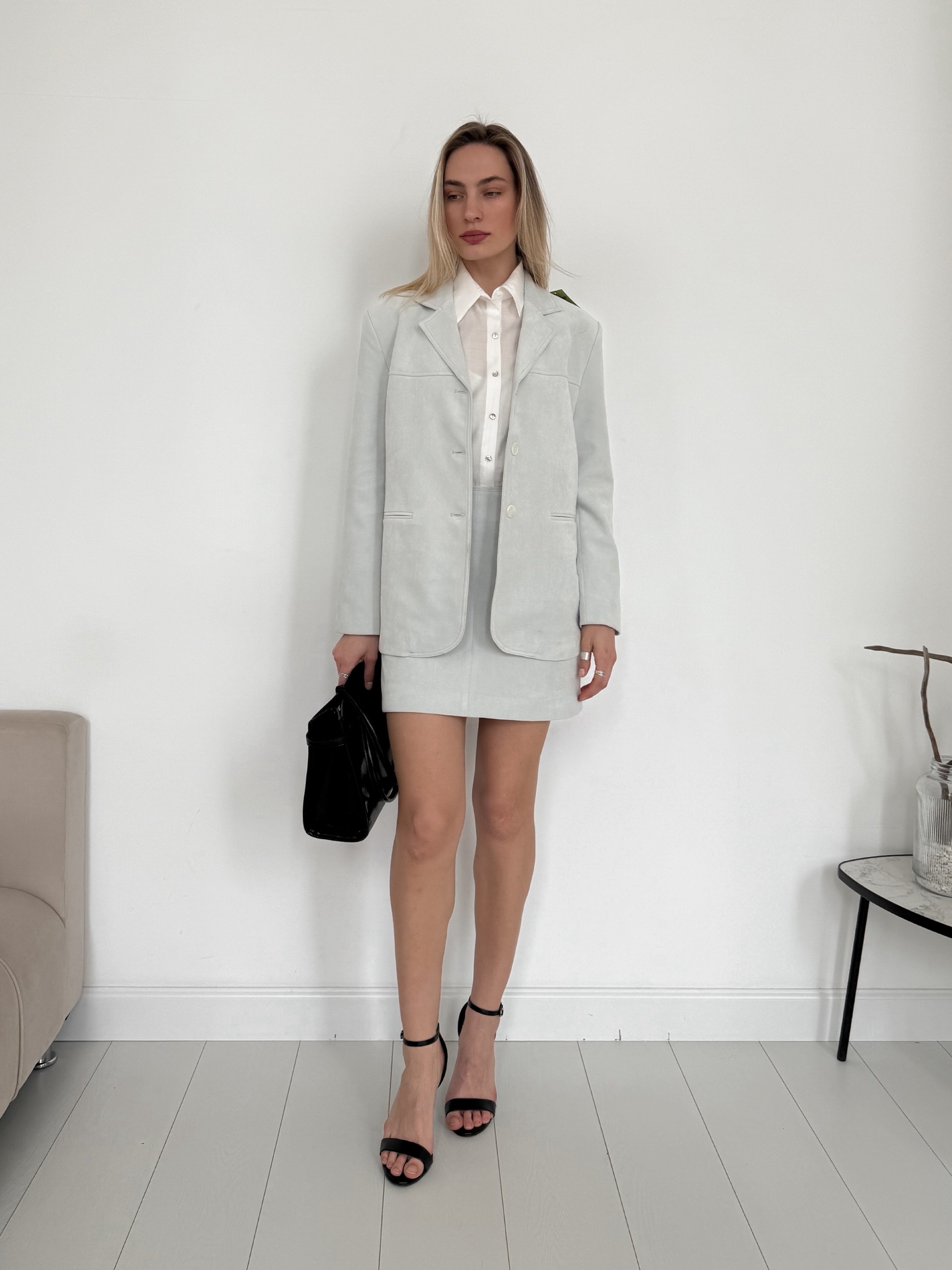 Костюм Fashion замша жакет+юбка мини