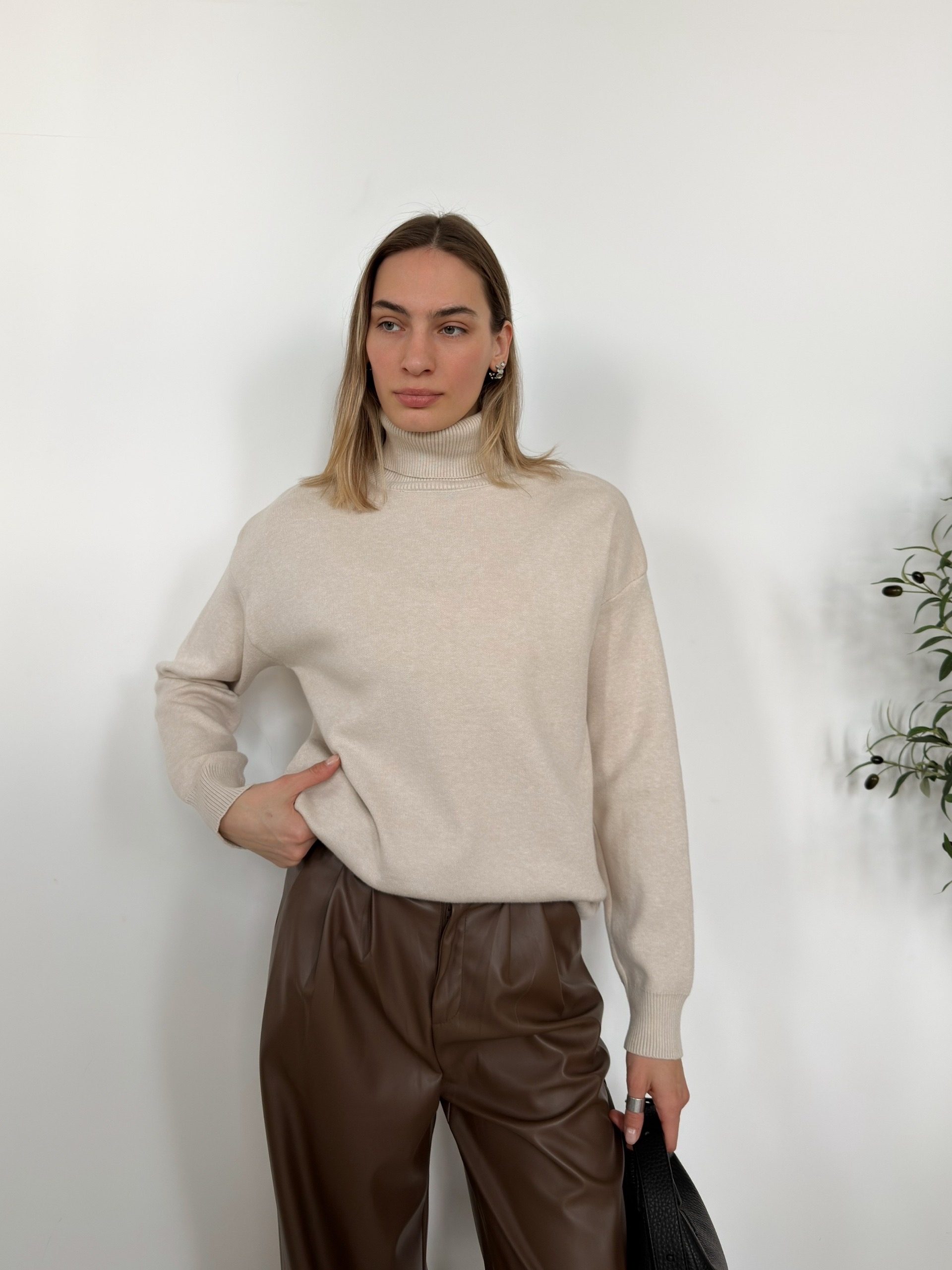 Джемпер X2266-1 с воротником