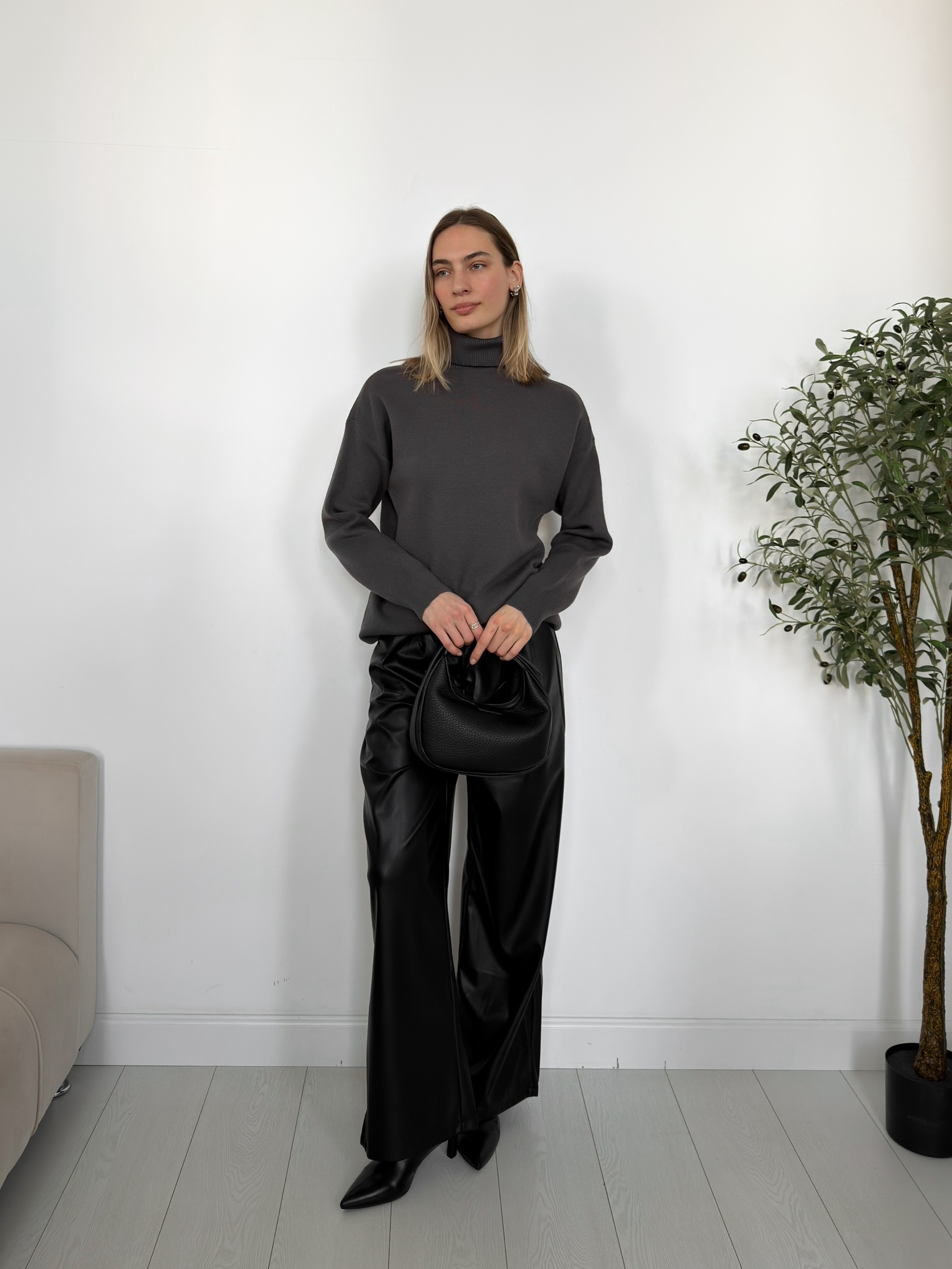 Джемпер X2266-1 с воротником