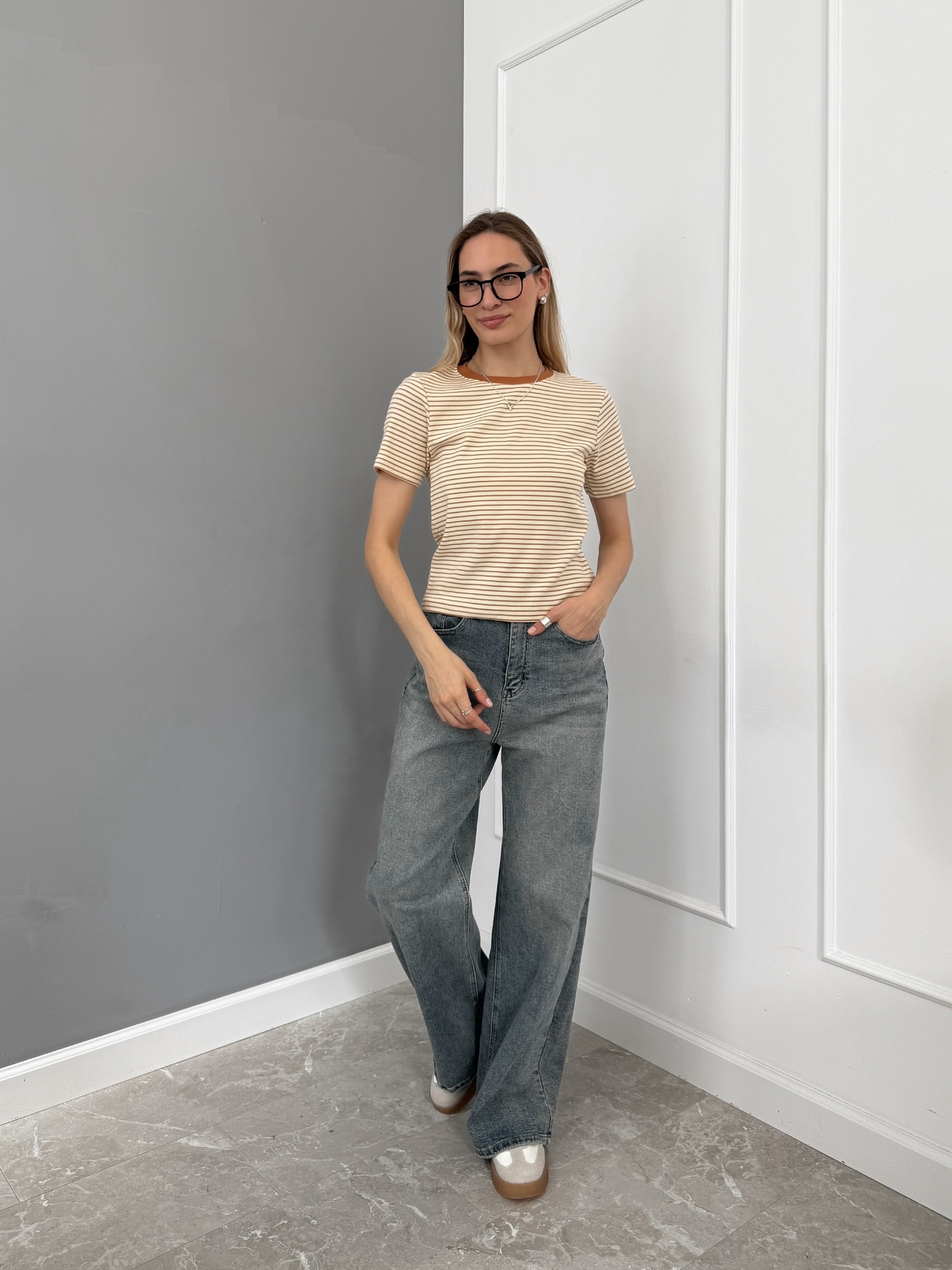Футболка полоска 2800 fashion