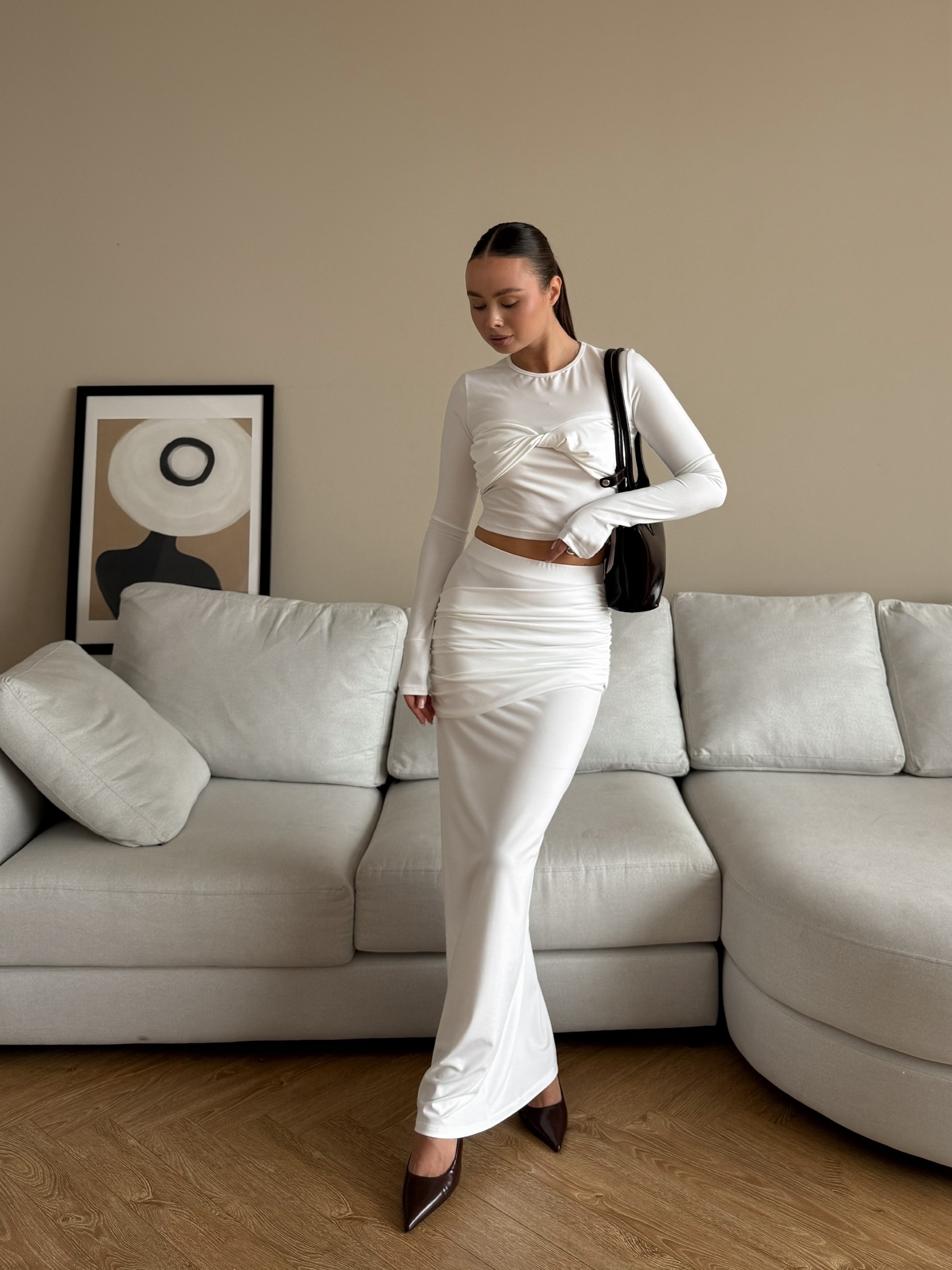 Костюм Casual 520 сборки лонгслив+юбка