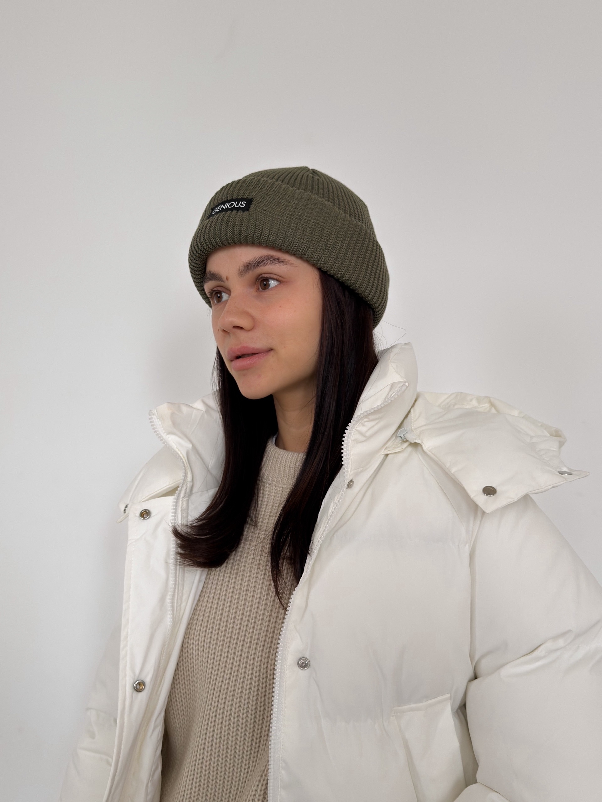 Шапка GNS нашивка мелкая вязка