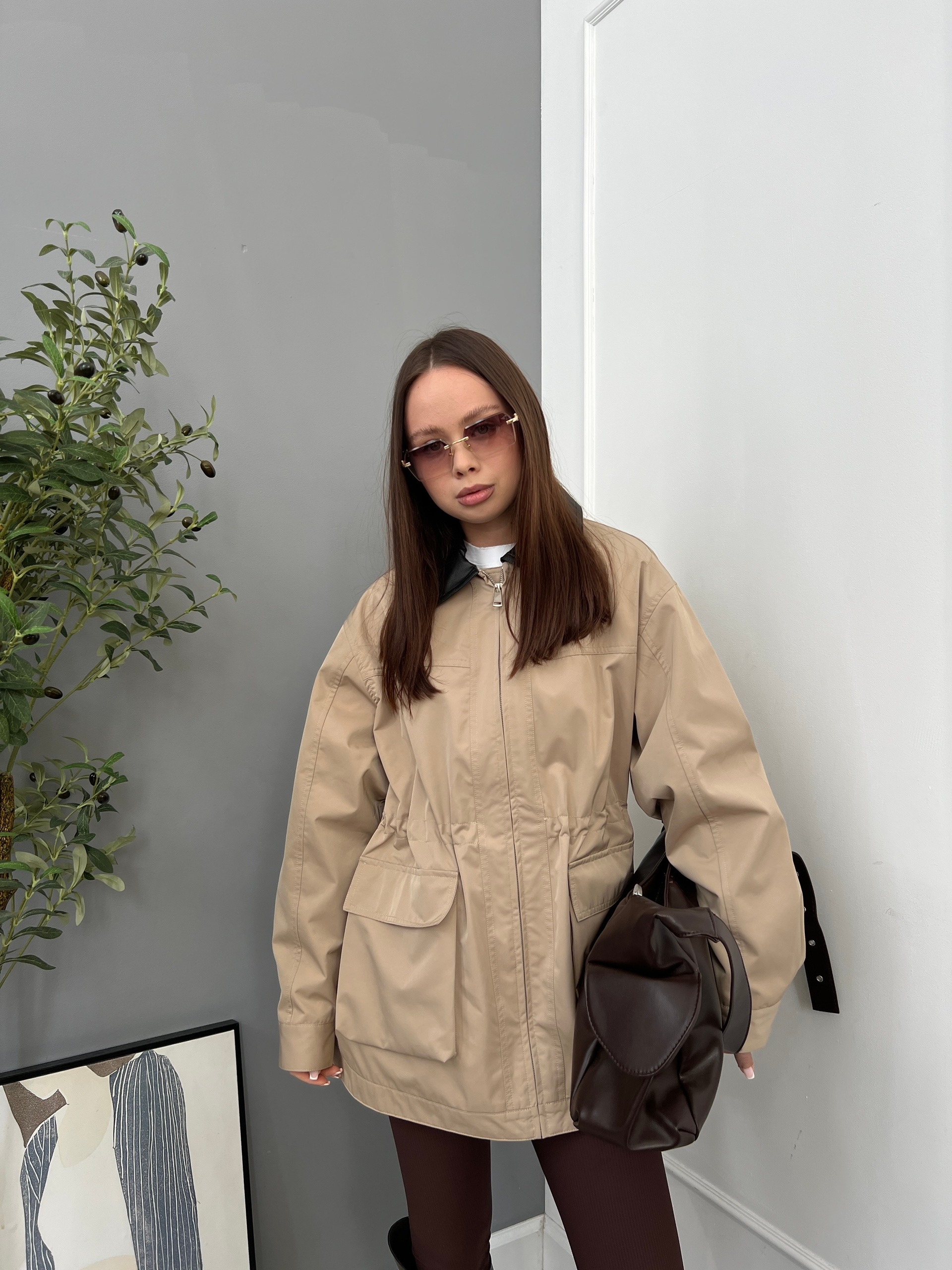 Куртка W 9053 ворот кожа