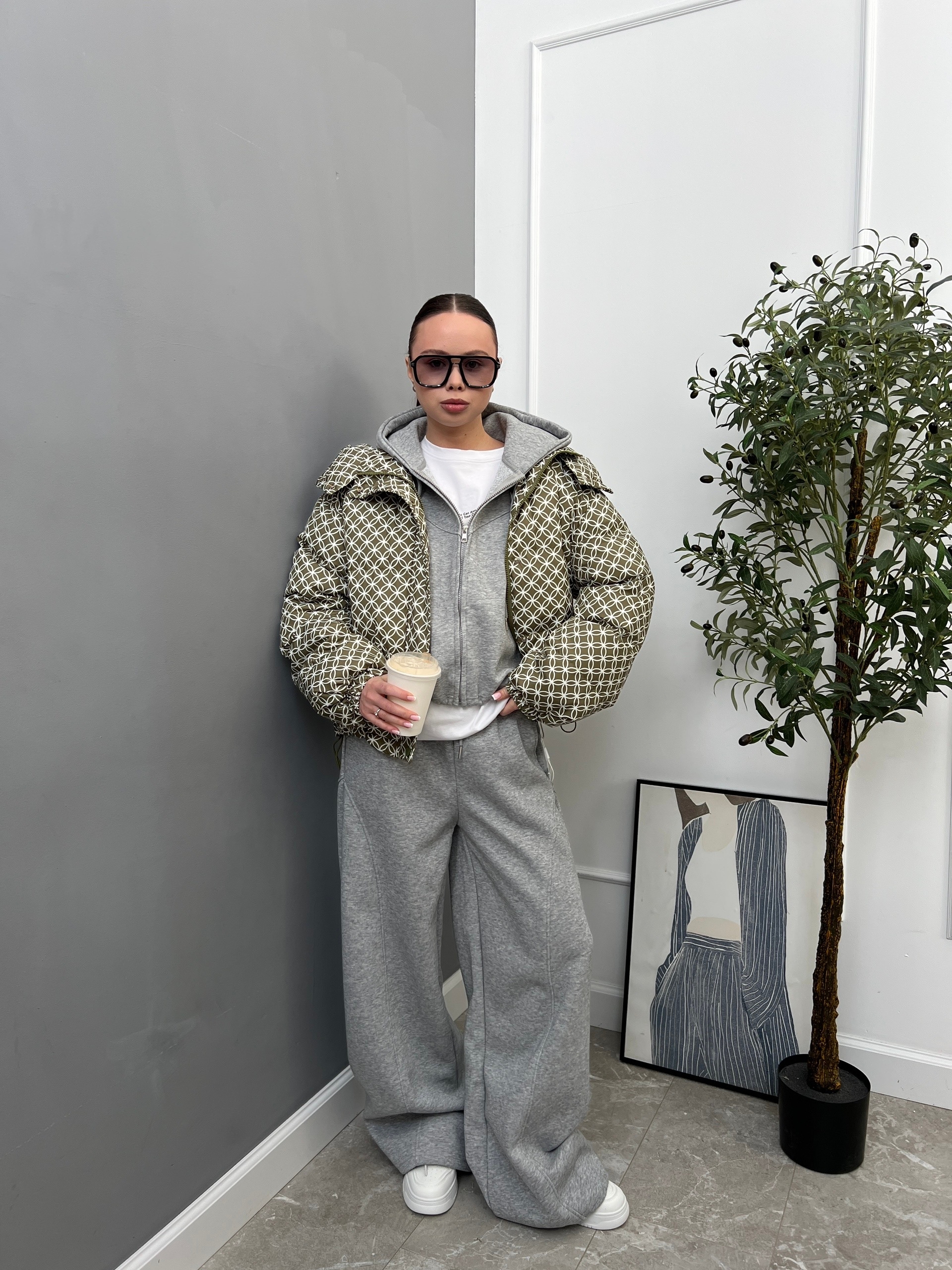 Куртка Korea 2693 принт цветочки