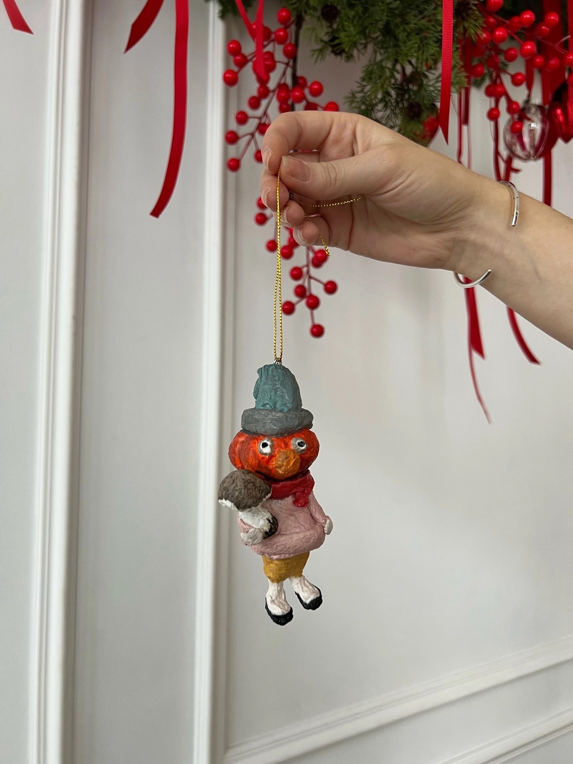 Игрушка тыква на елку