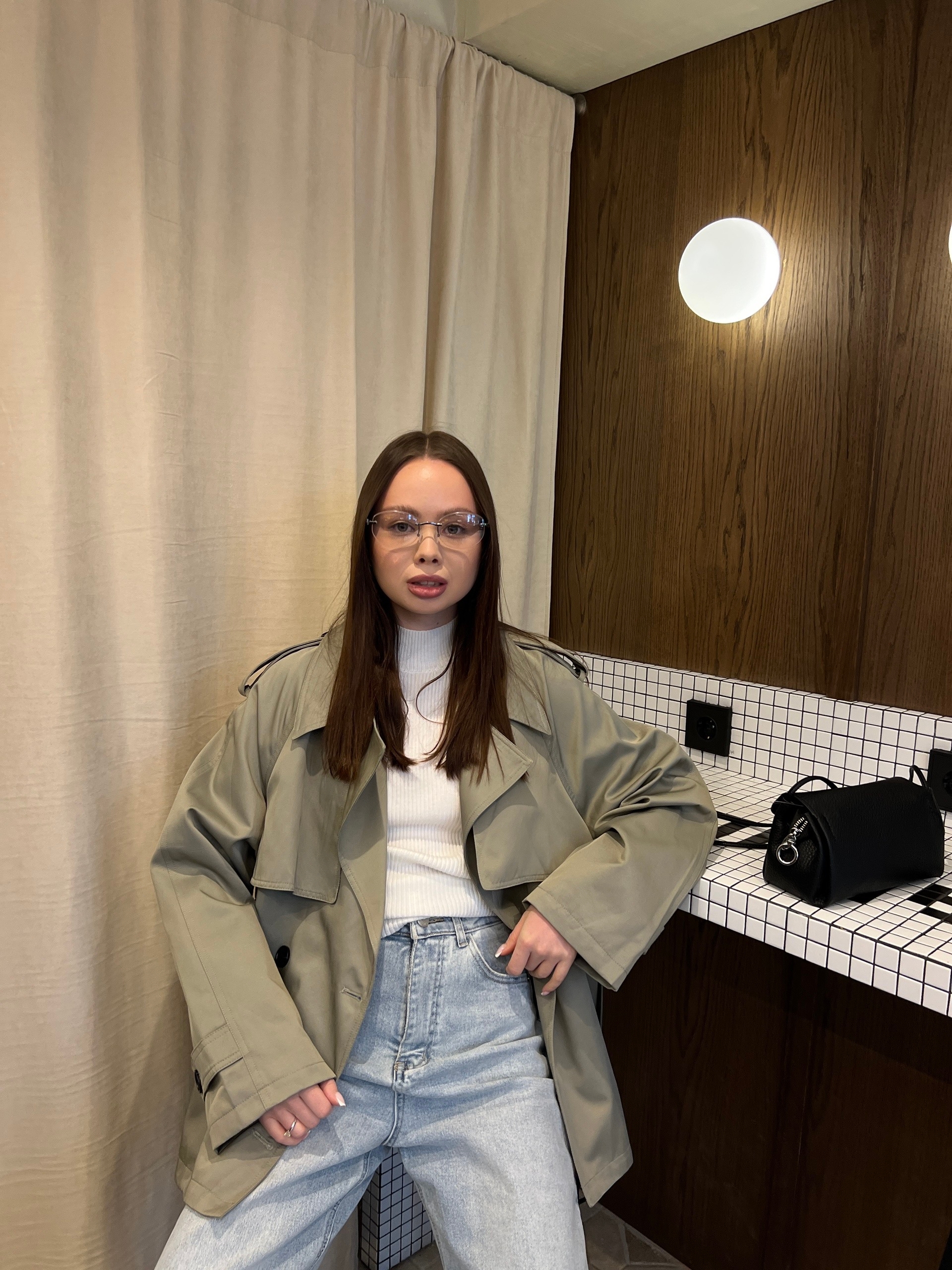 Тренч W 9396 укороченный