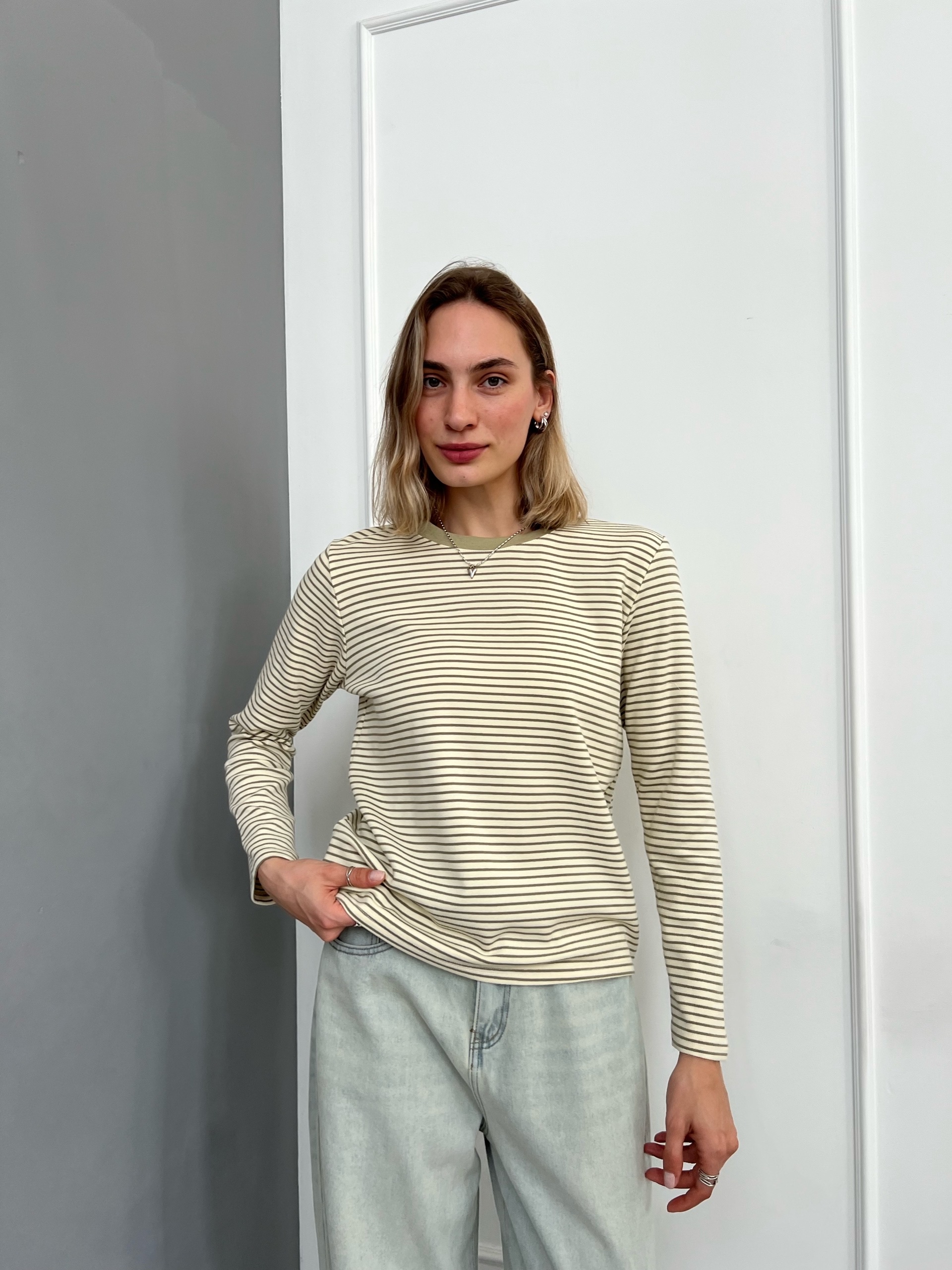 Лонгслив N.J brand 8013 в полоску