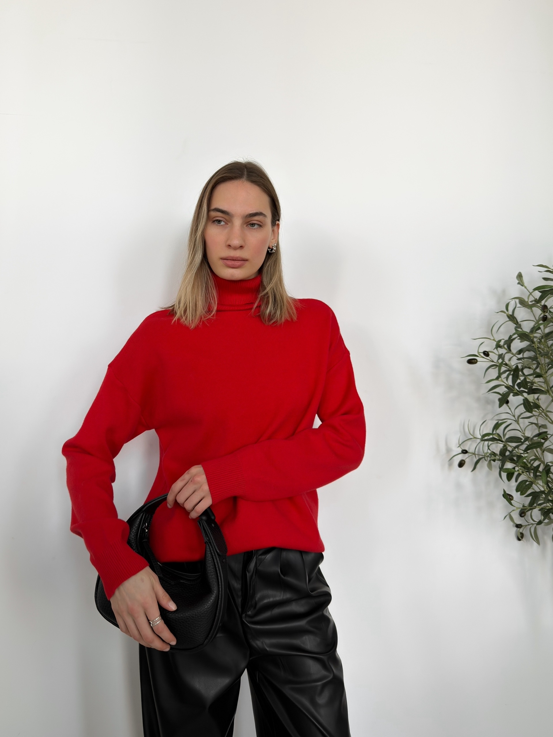 Джемпер X2266-1 с воротником