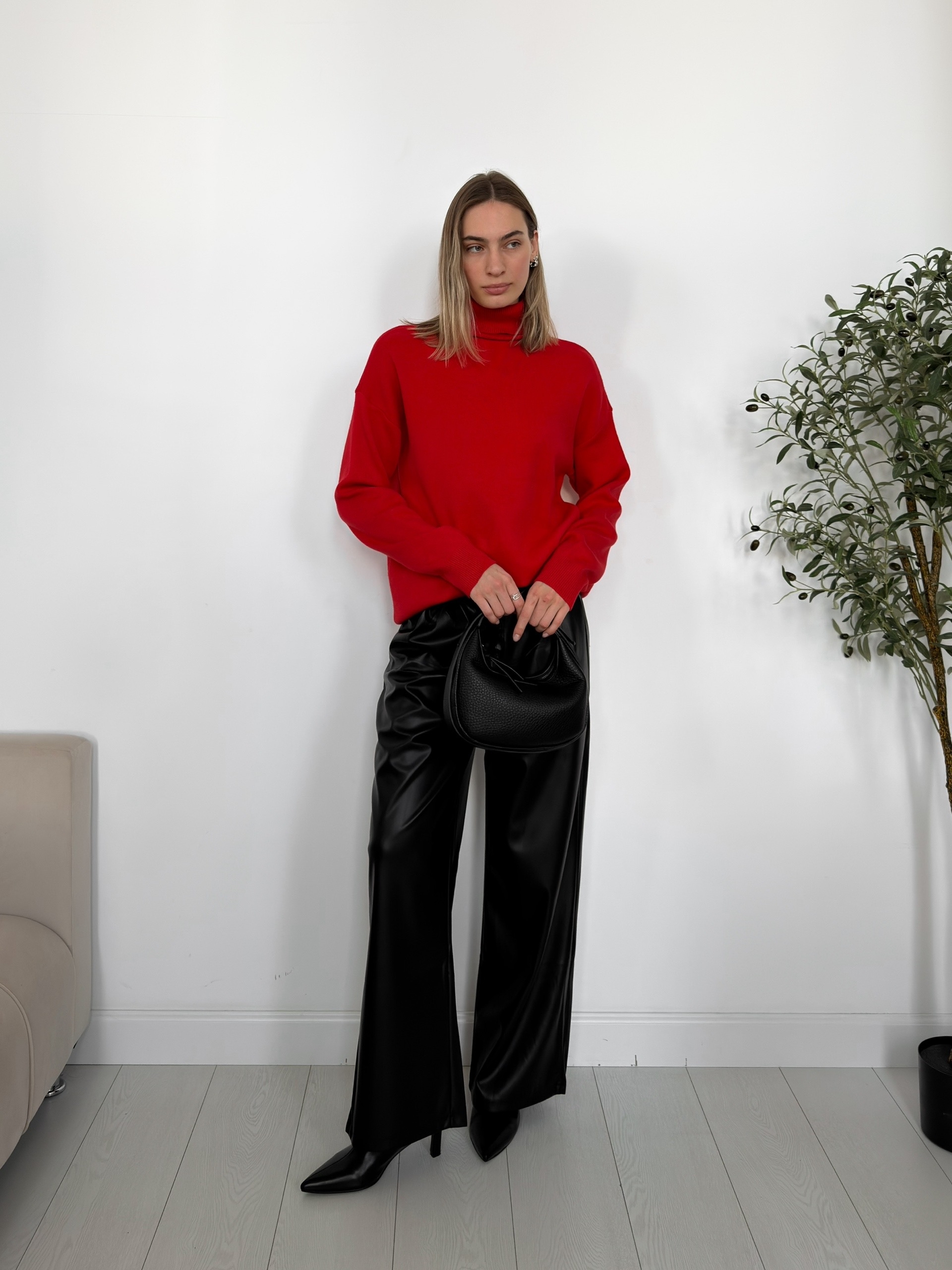 Джемпер X2266-1 с воротником