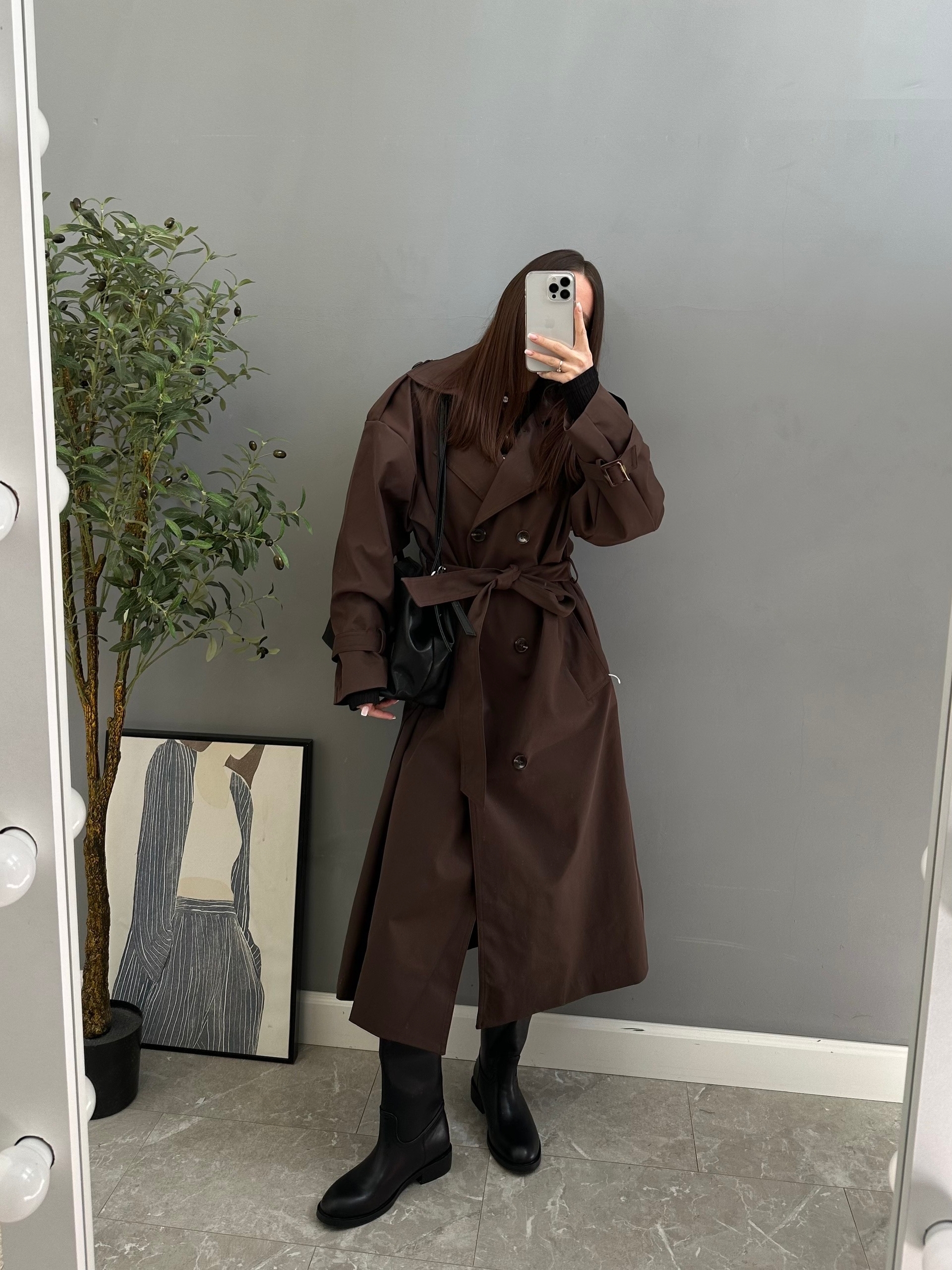 Тренч H 660-1 длинный