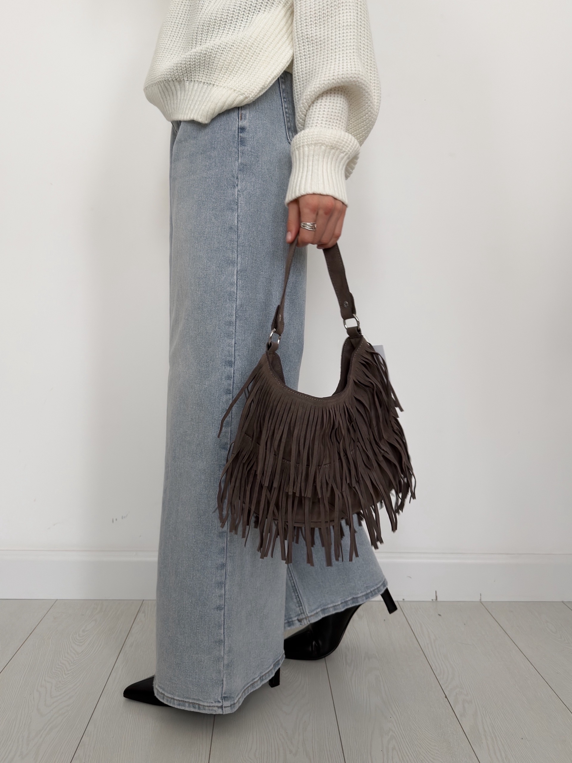 Сумка замша бахрома 4502