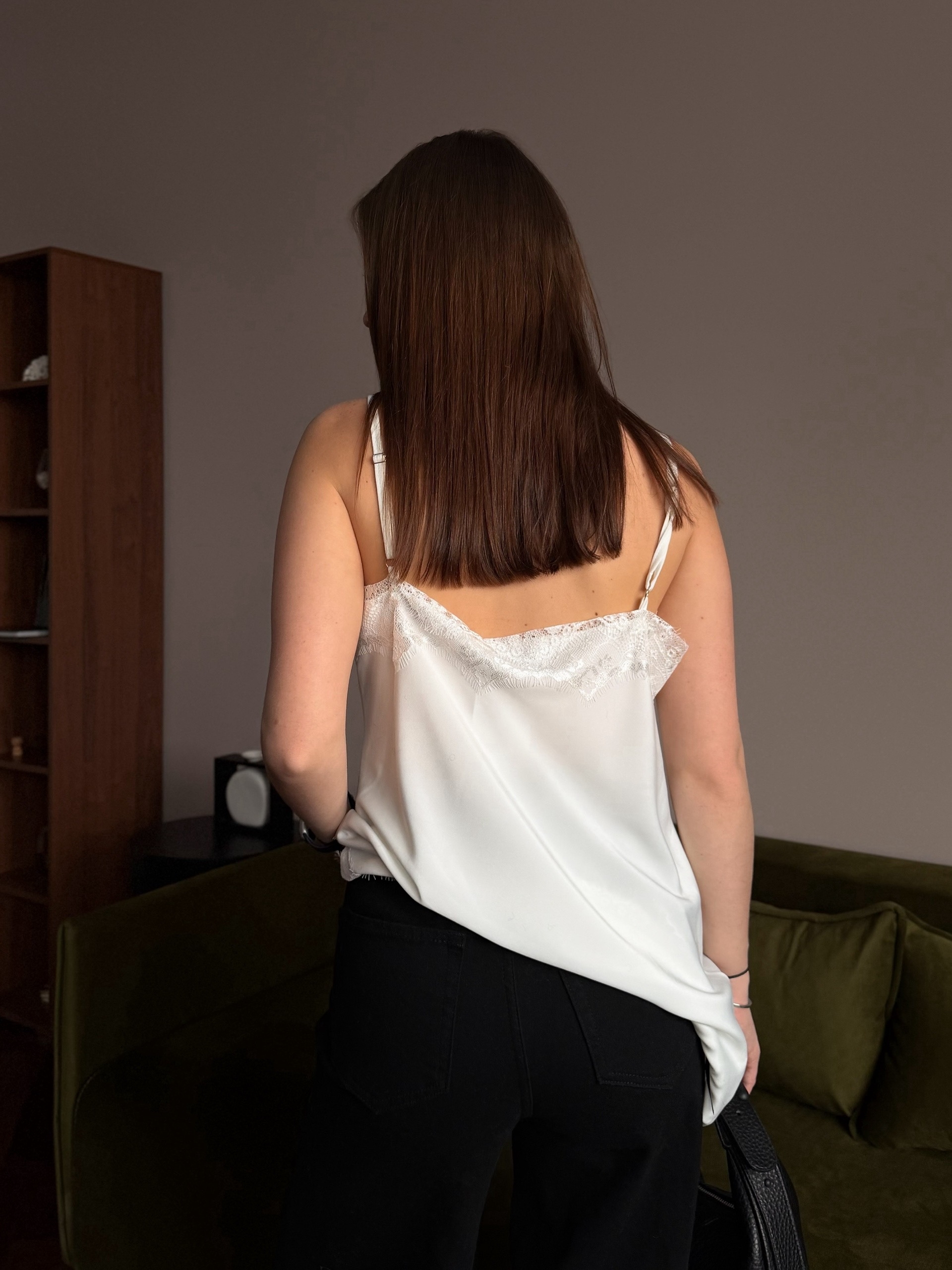 Топ Astudio шелк с кружевом