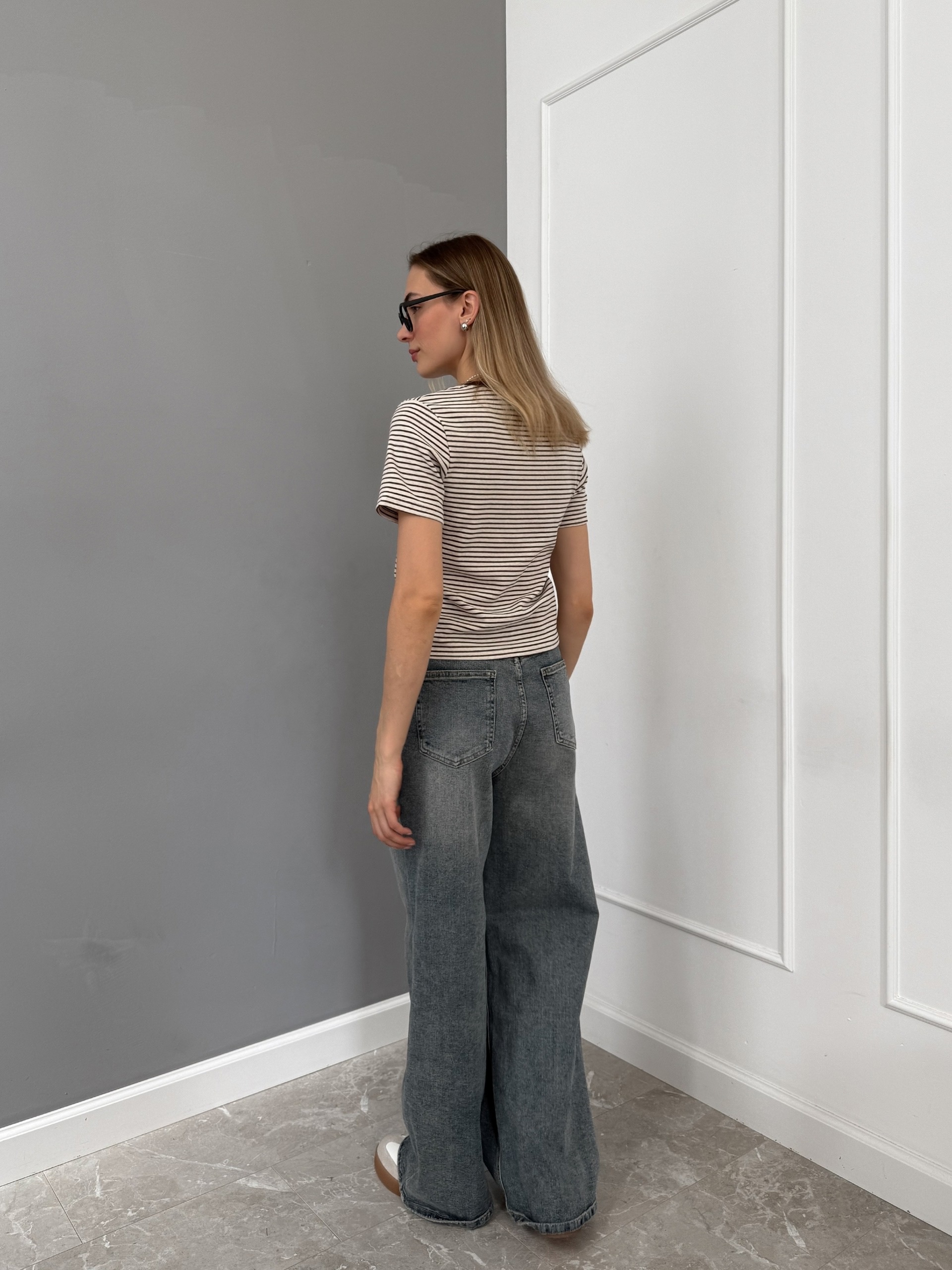 Футболка полоска 2800 fashion