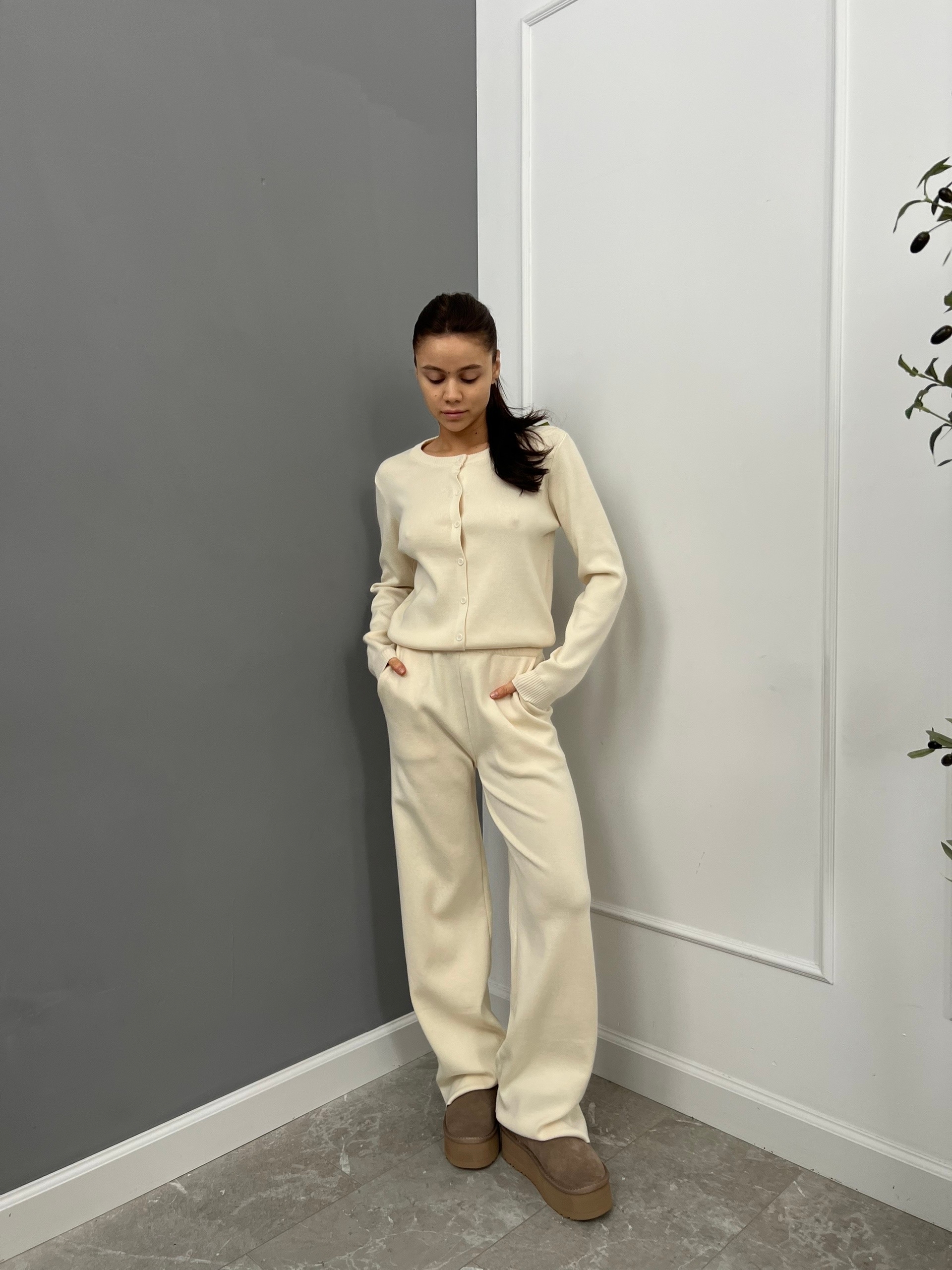 Костюм трикотаж 9042 джемпер на пуговках