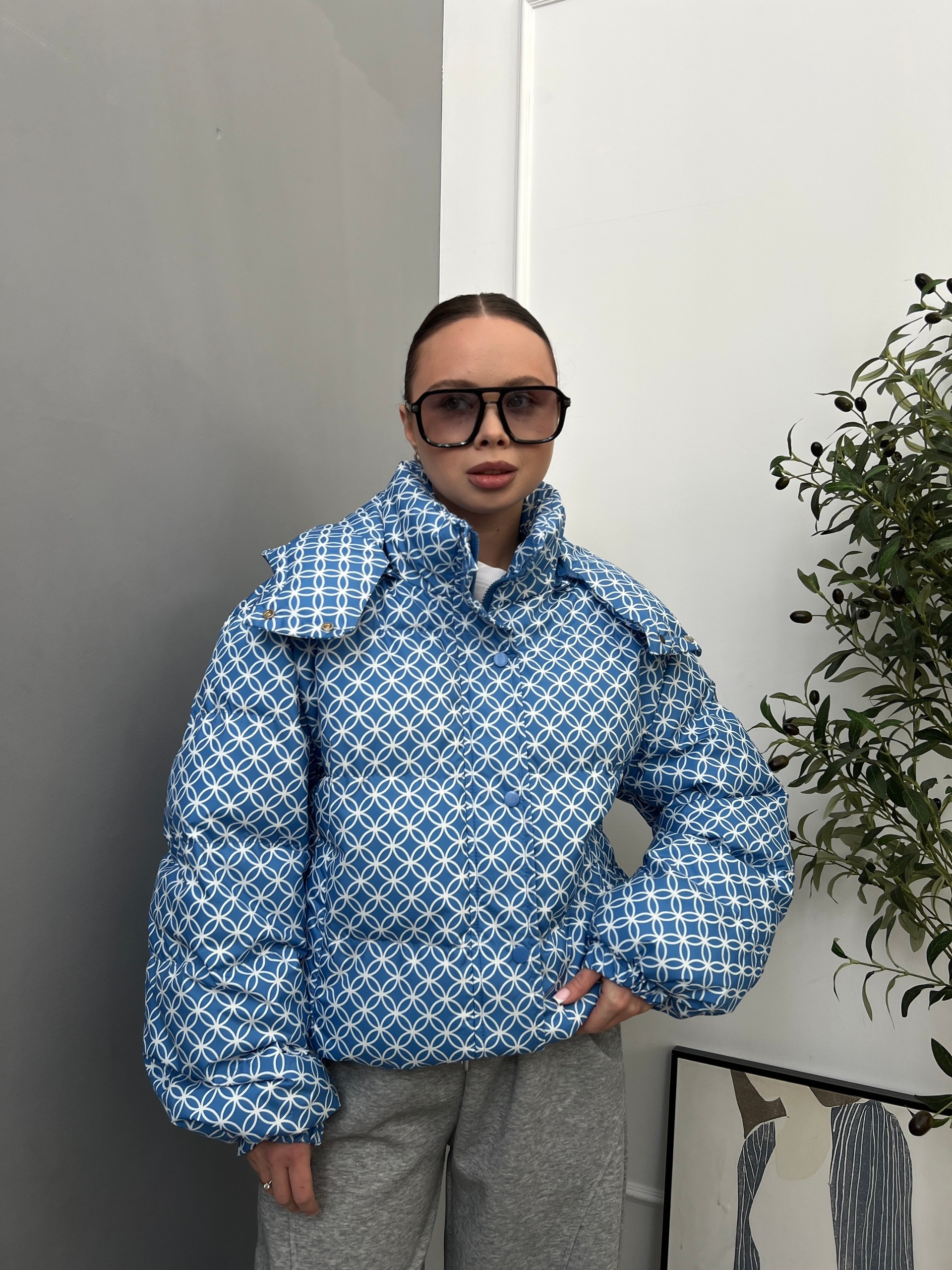 Куртка Korea 2693 принт цветочки