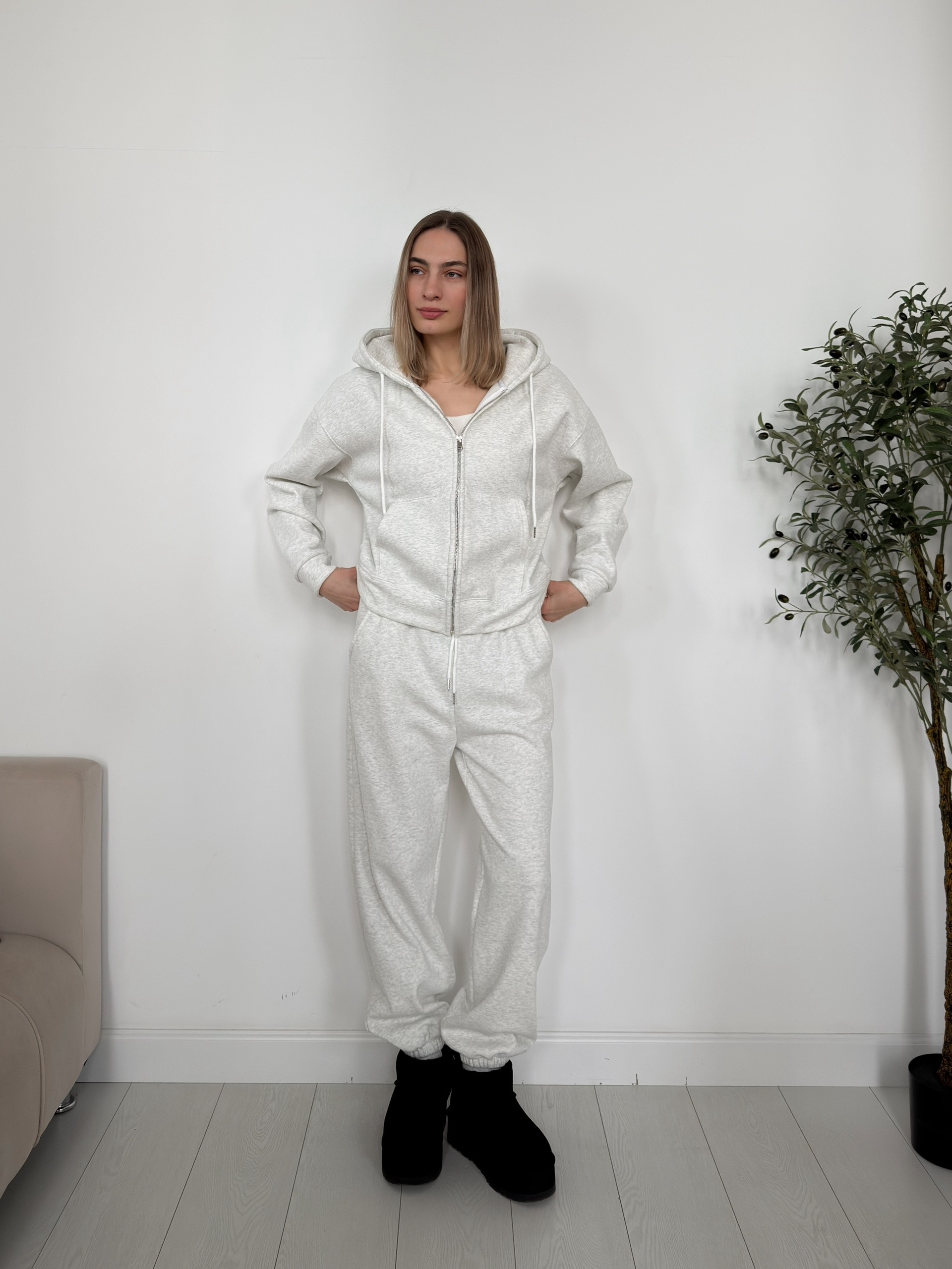 Костюм Korea 6508 худи+джогеры флис