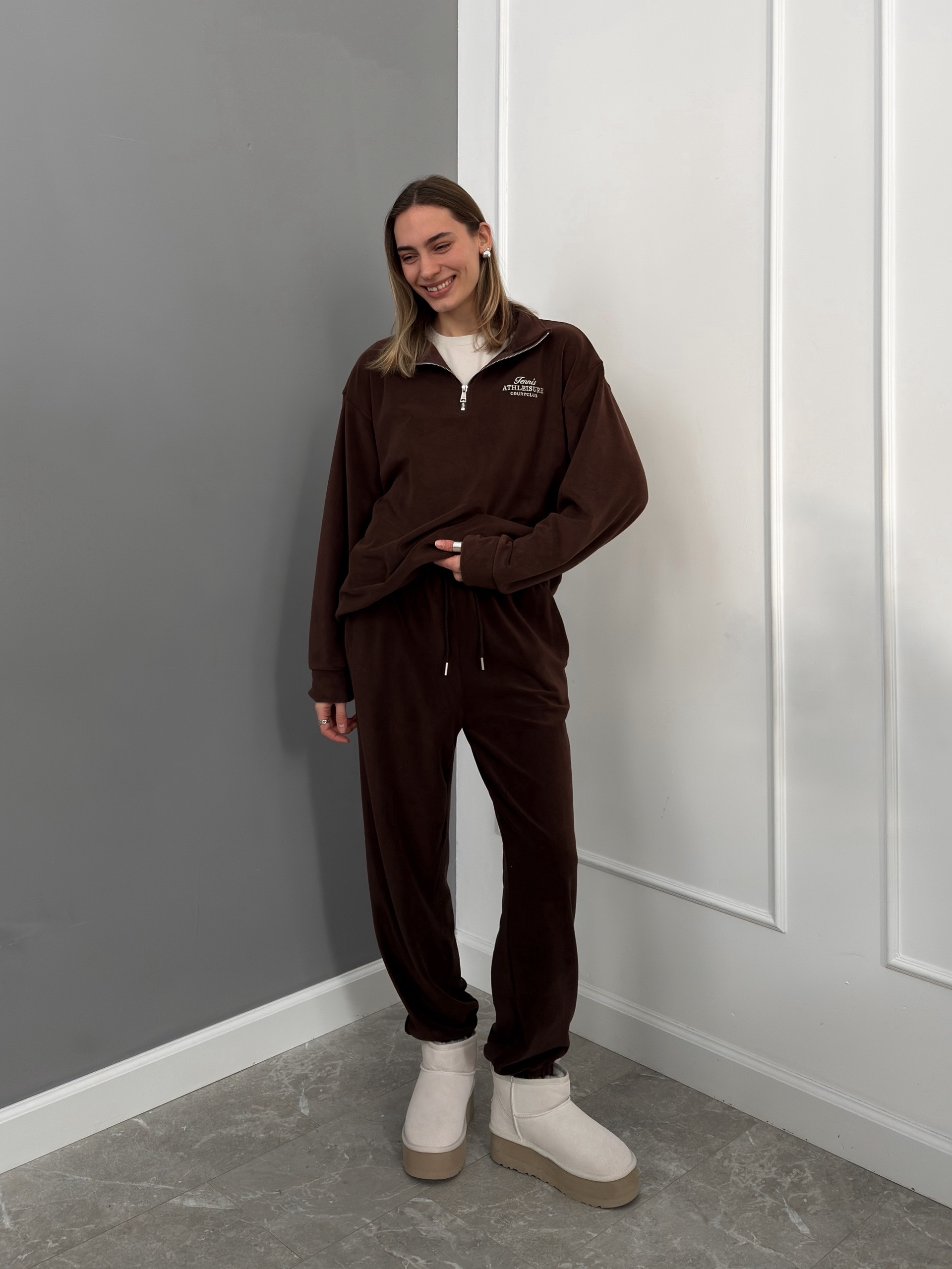 Костюм Korea 3079 tennis ворот на замке флисовый