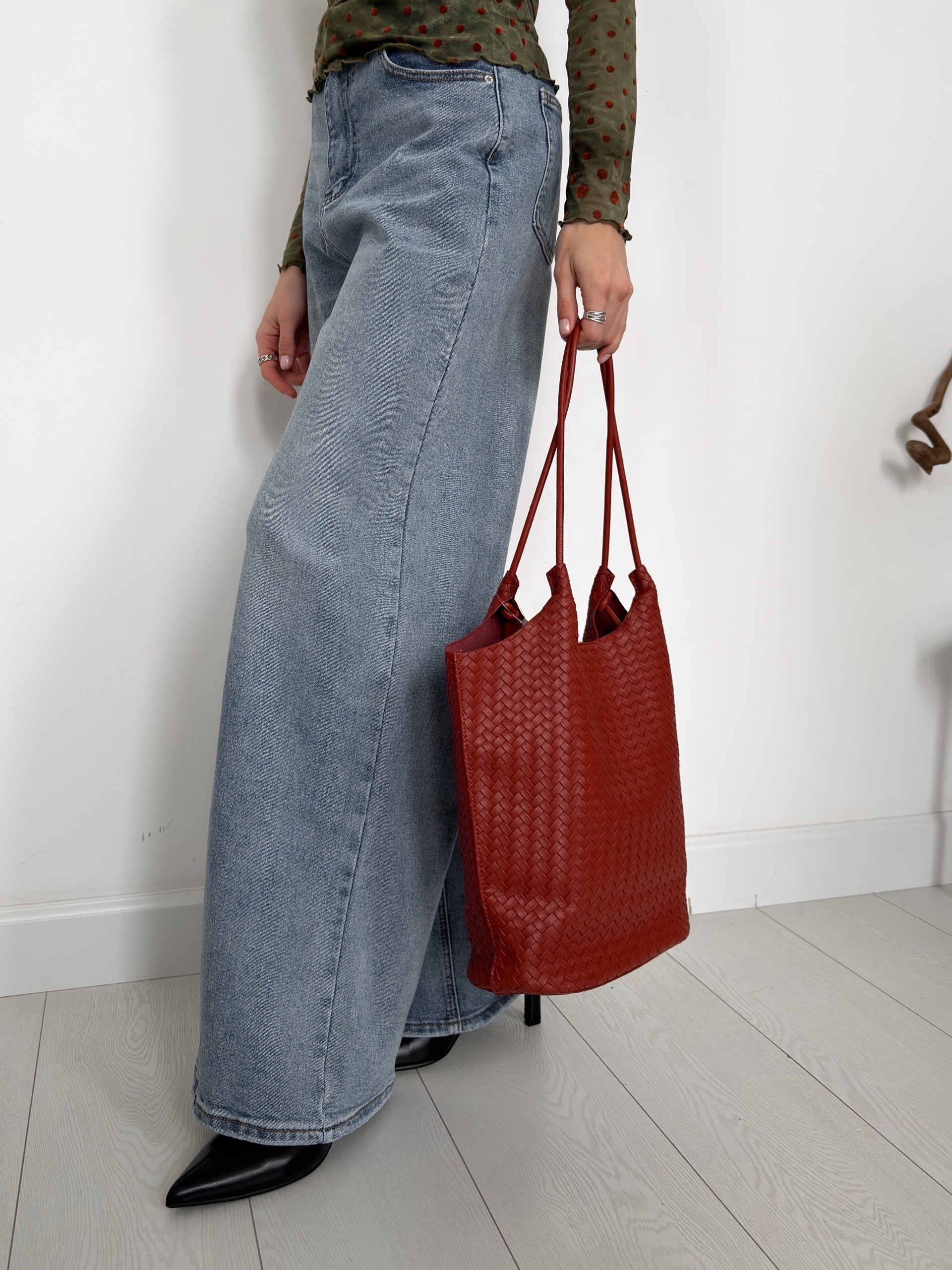 Шопер плетеный 77026