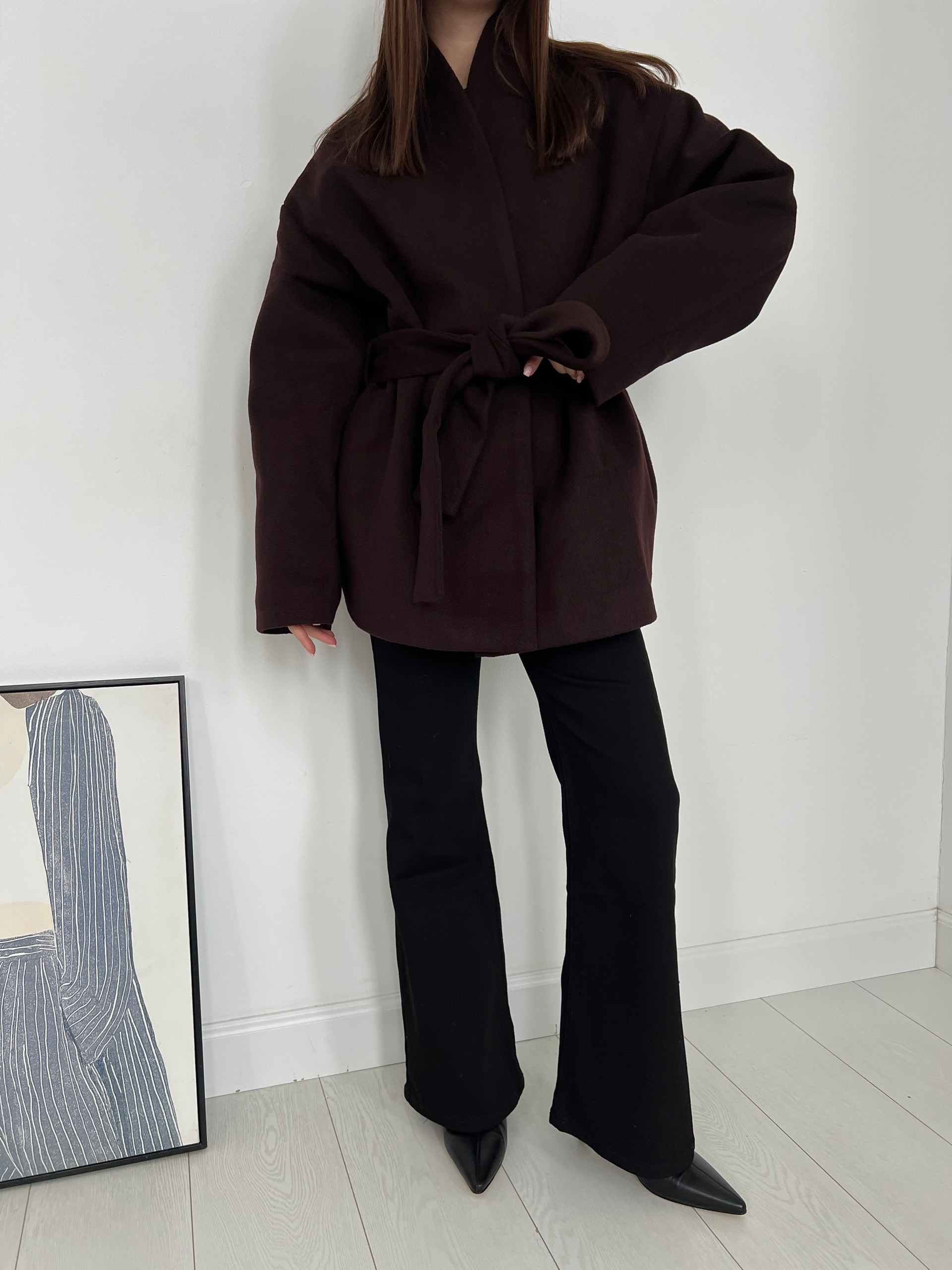 Пальто Malina trends укороченное с поясом