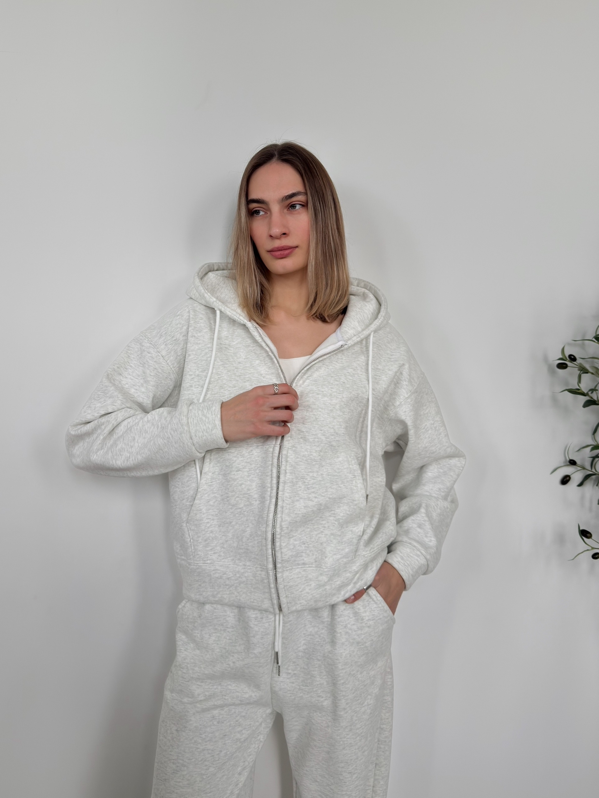 Костюм Korea 6508 худи+джогеры флис