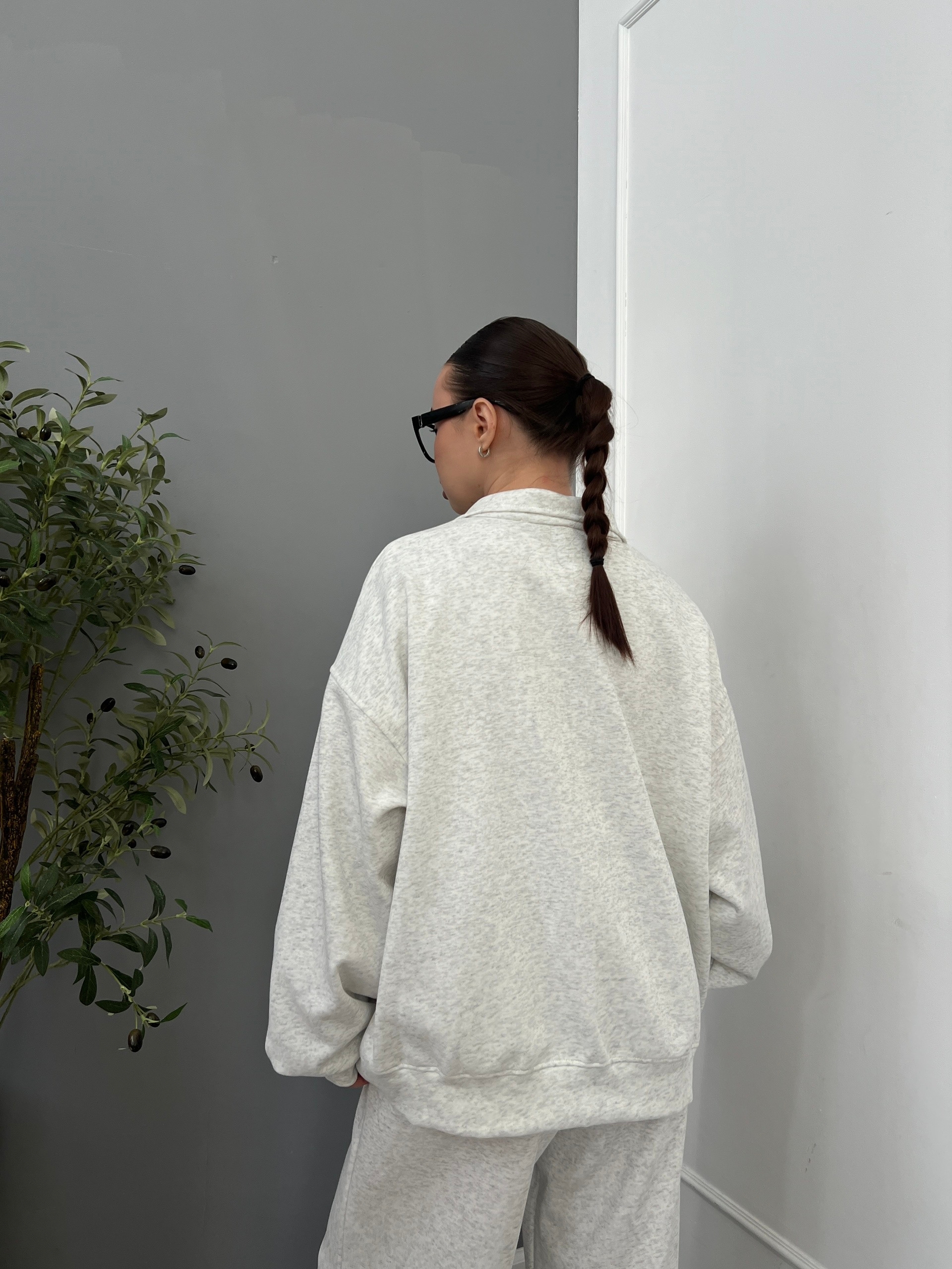 Костюм W9452 свитшот на замке+джоггеры