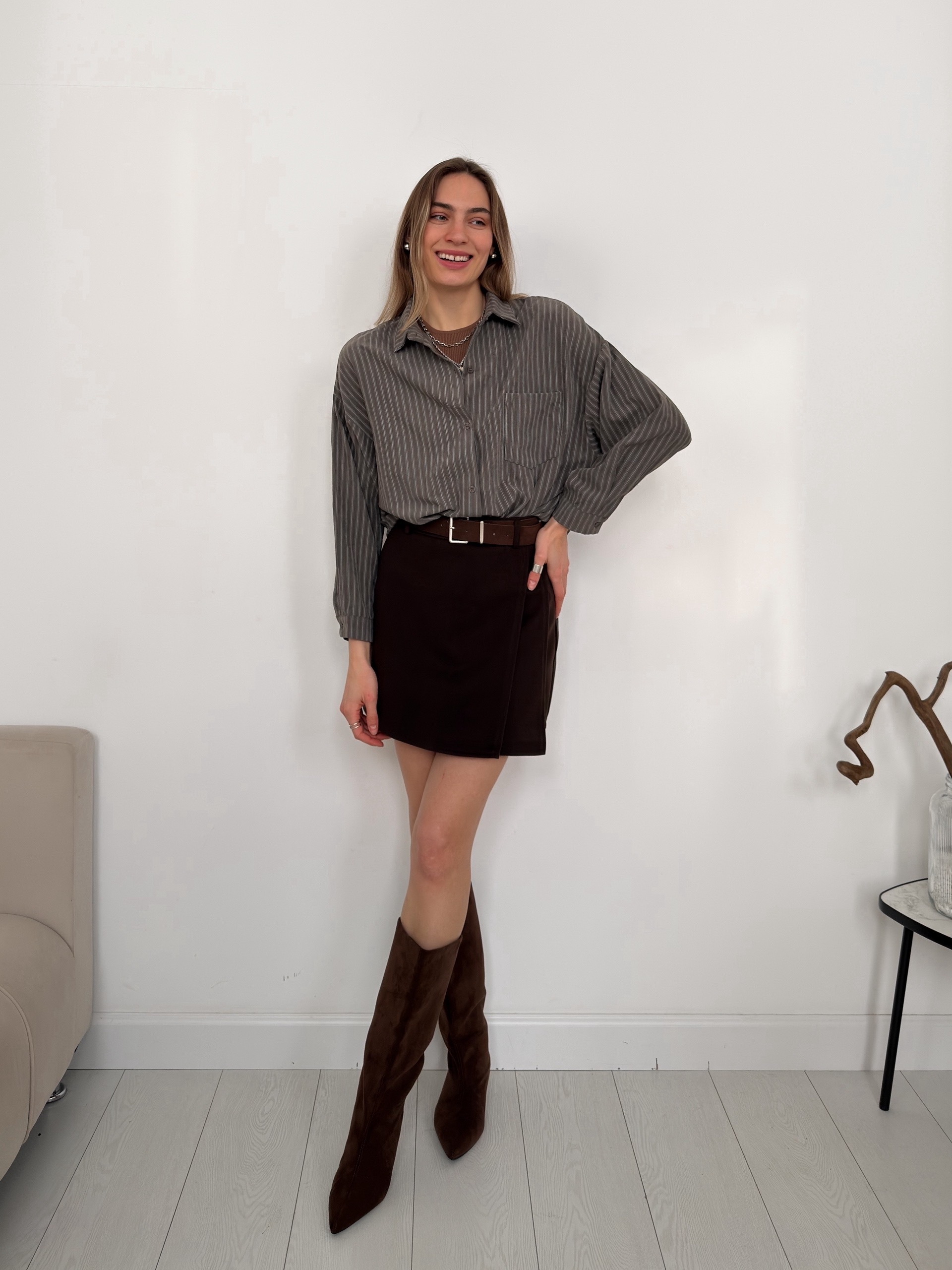 Рубашка Chuangxijidi 9791 в полоску