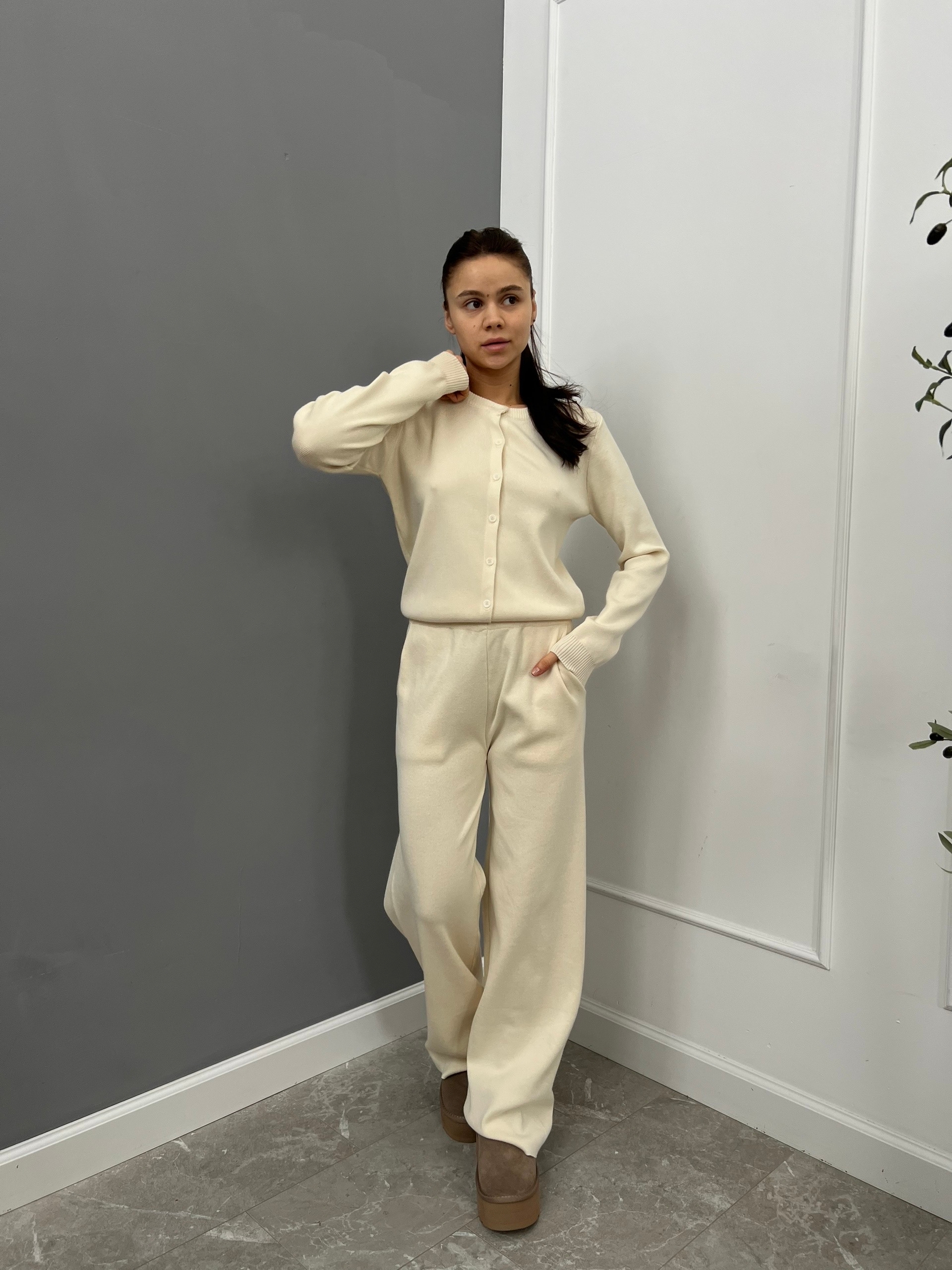 Костюм трикотаж 9042 джемпер на пуговках