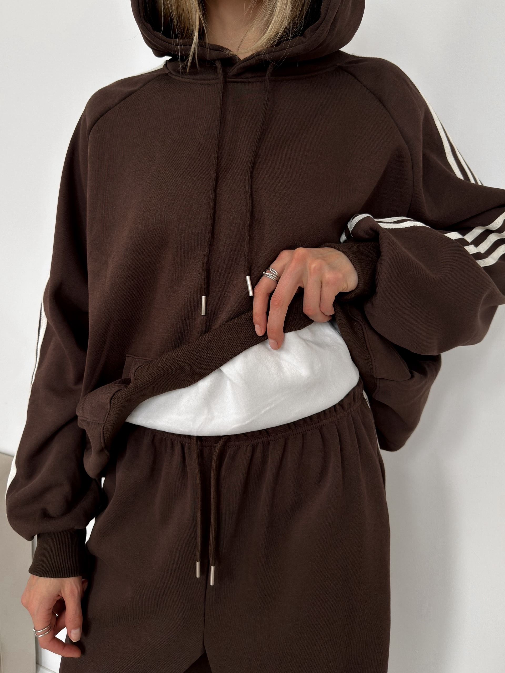 Костюм R Studio 9848 толстовка+брюки три полоски