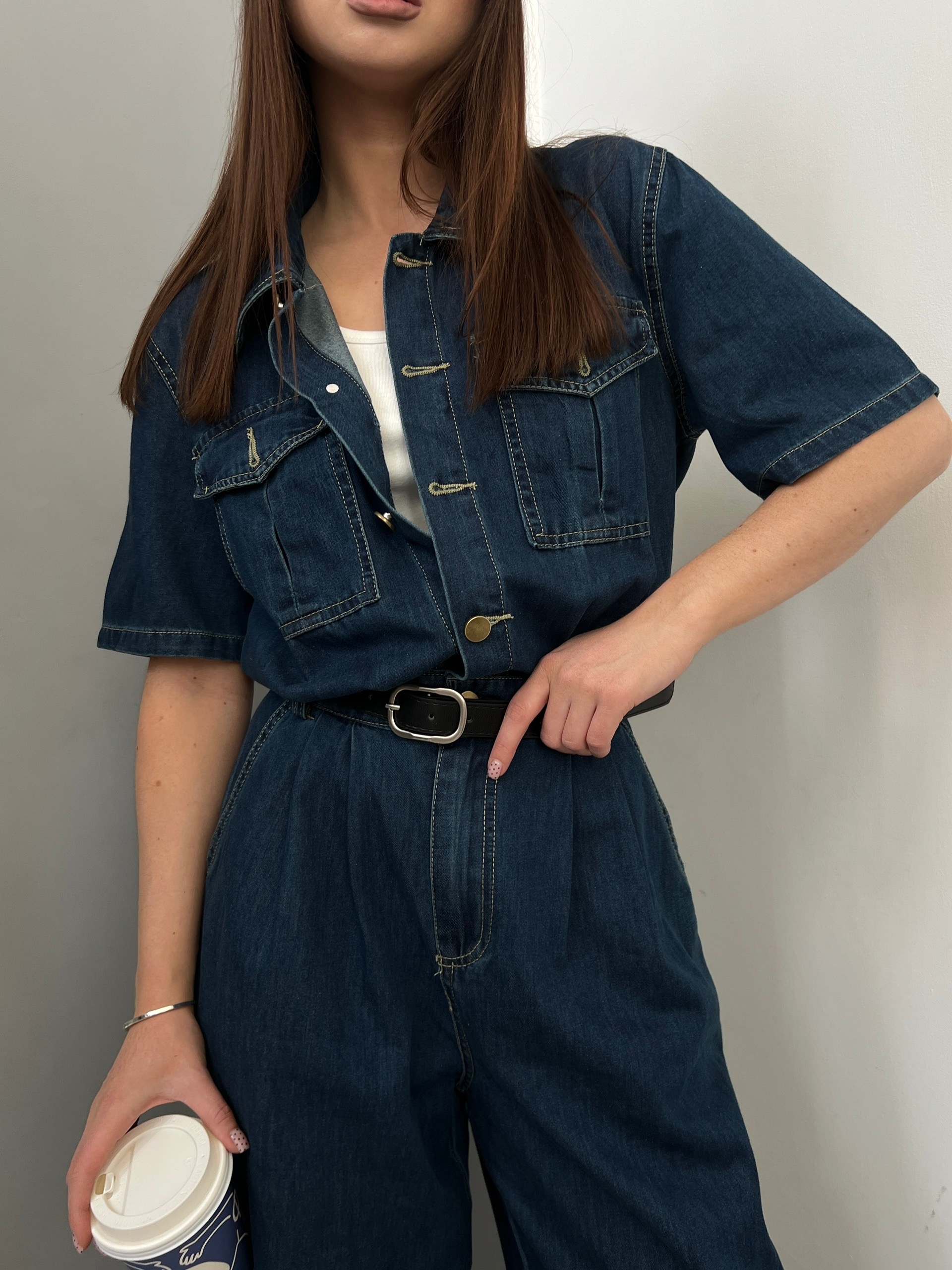 Комбинезон AY AY 1805 джинсовый