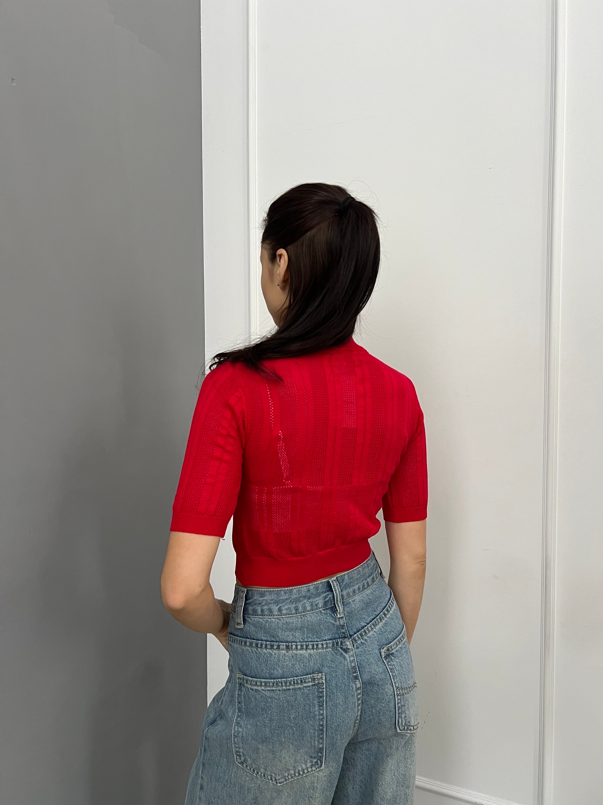 Футболка Korea 267  на замке перфорация