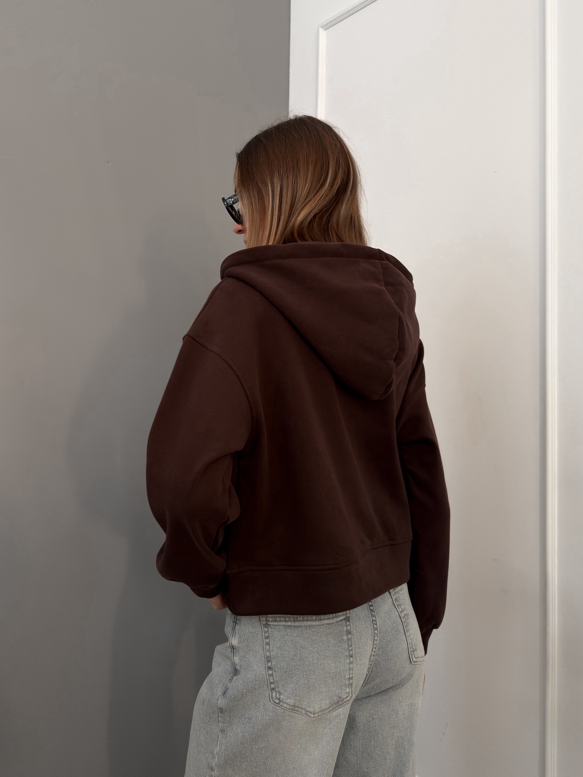 Худи W9095-1 на молнии флис