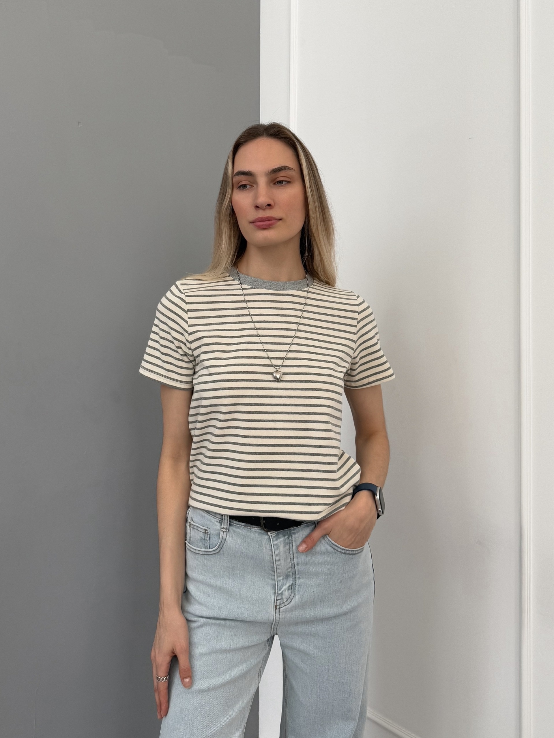 Футболка A.Studio 8355 в полоску