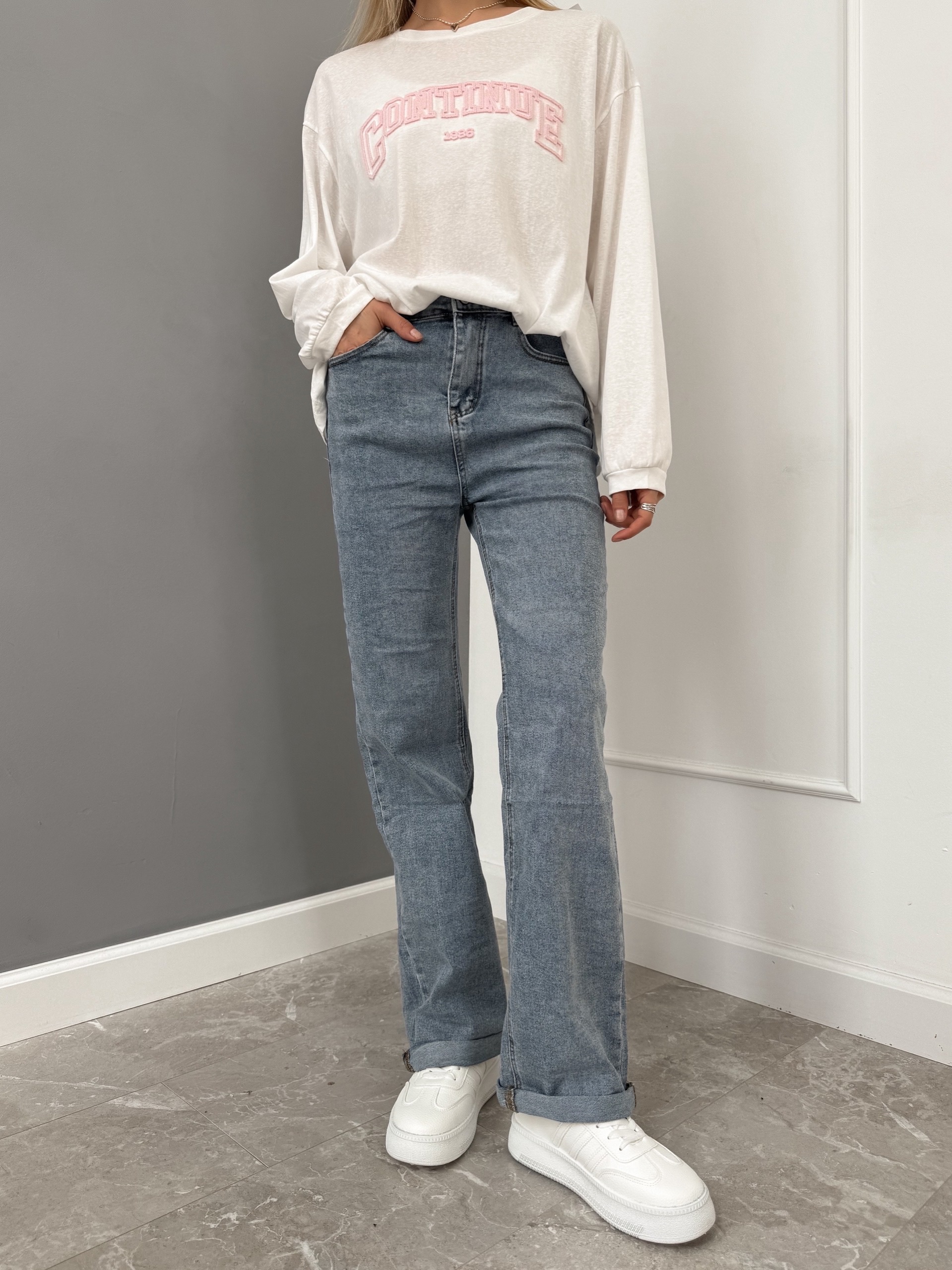 Джинсы Praisejeans G7060C с подворотом