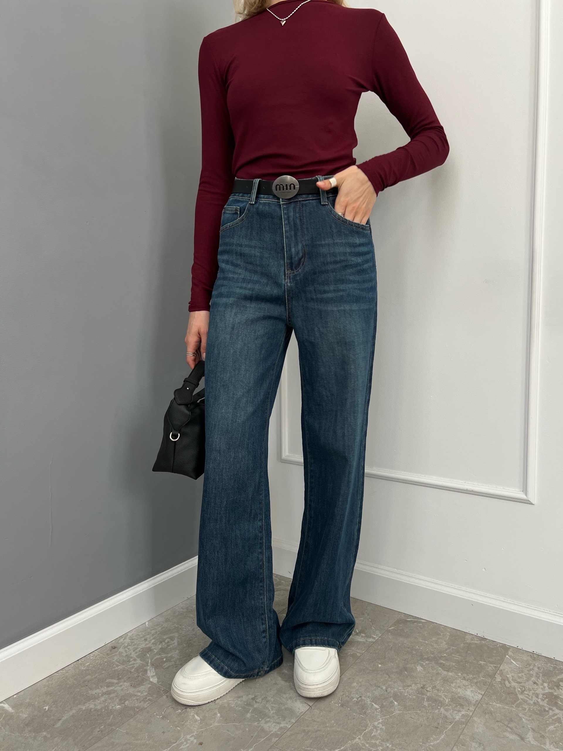 Джинсы Denim 551 прямые с ремнем пряжка min