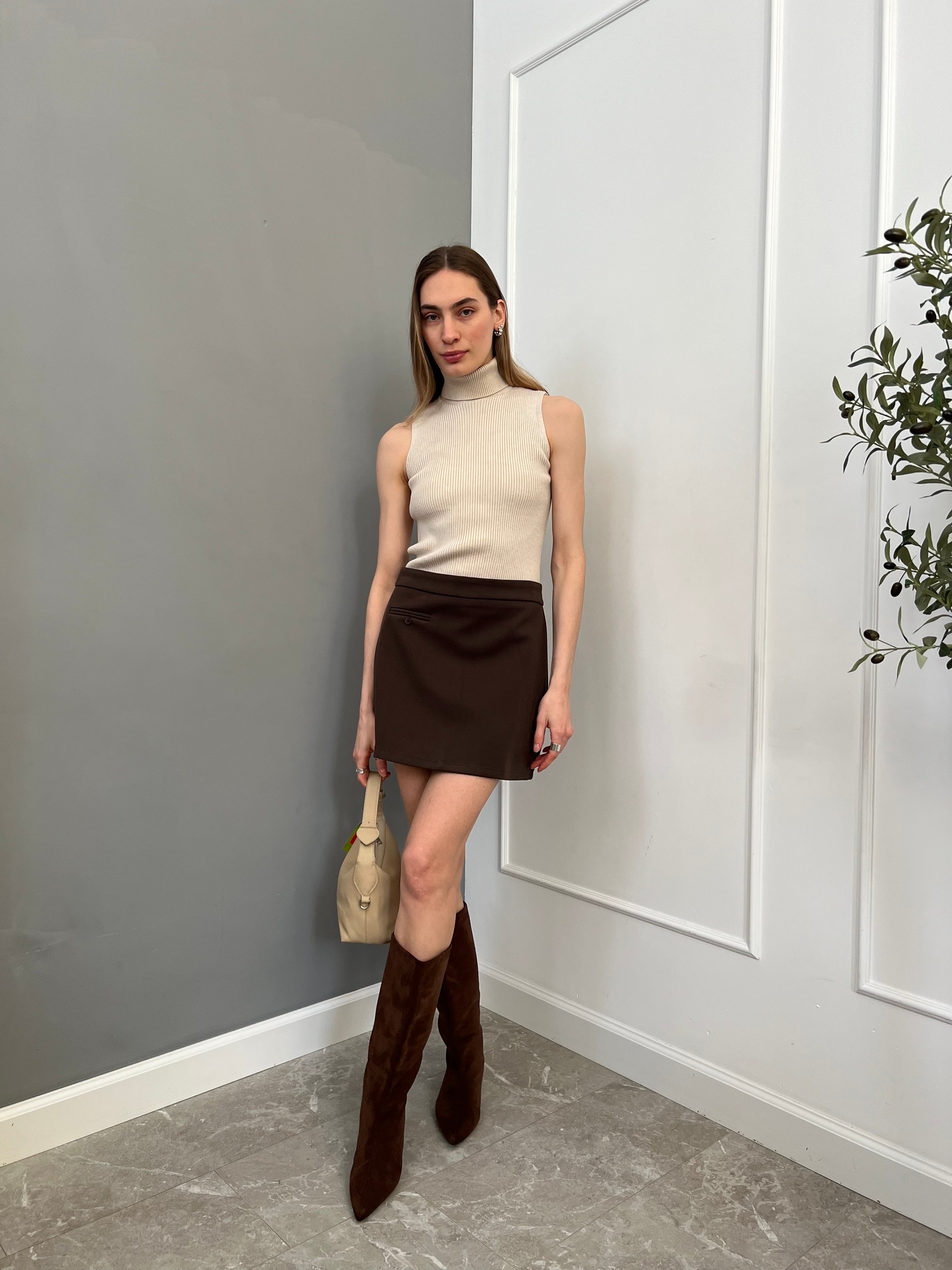 Юбка мини 5616  кармашек