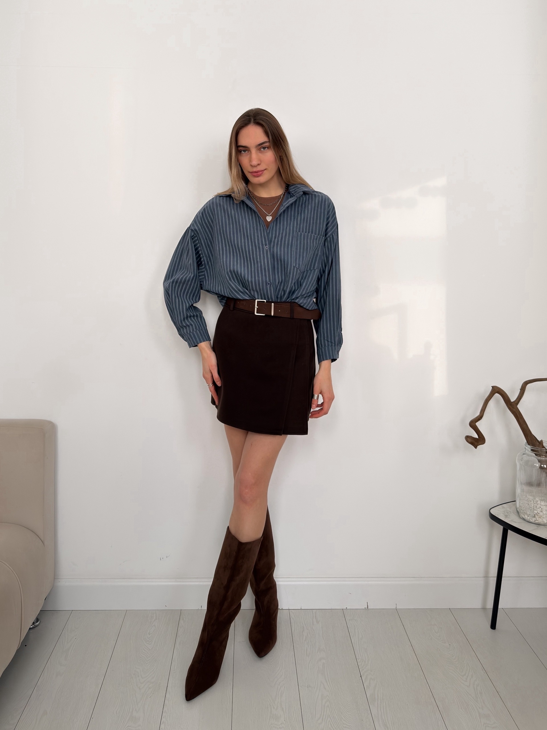 Рубашка Chuangxijidi 9791 в полоску