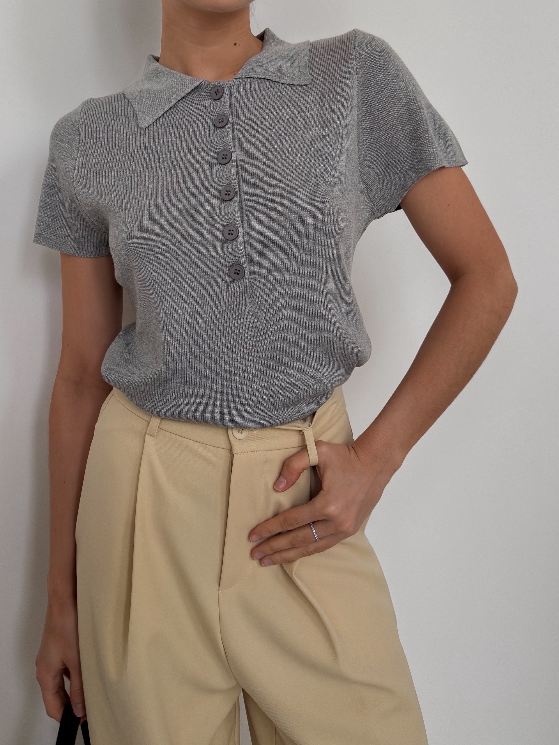 Поло korea 303 на пуговках