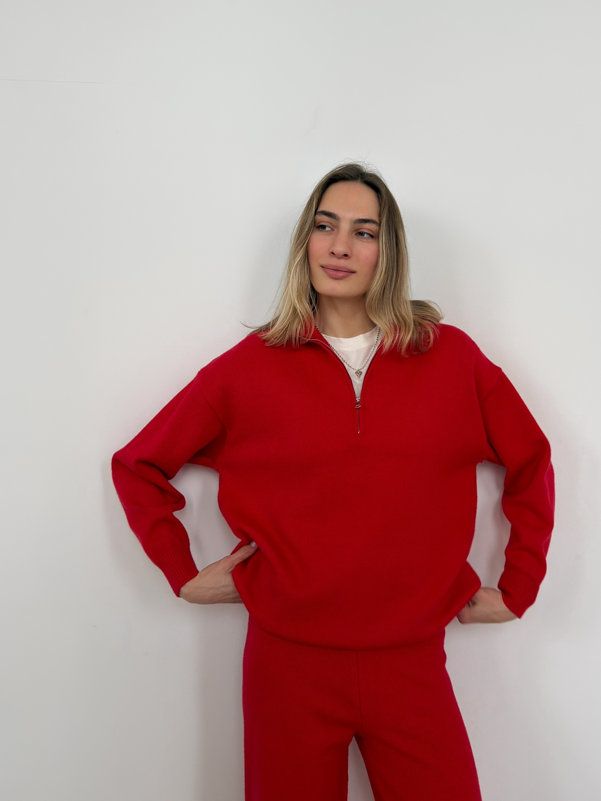 Костюм NJ 2025666 джемпер поло на замке+брюки