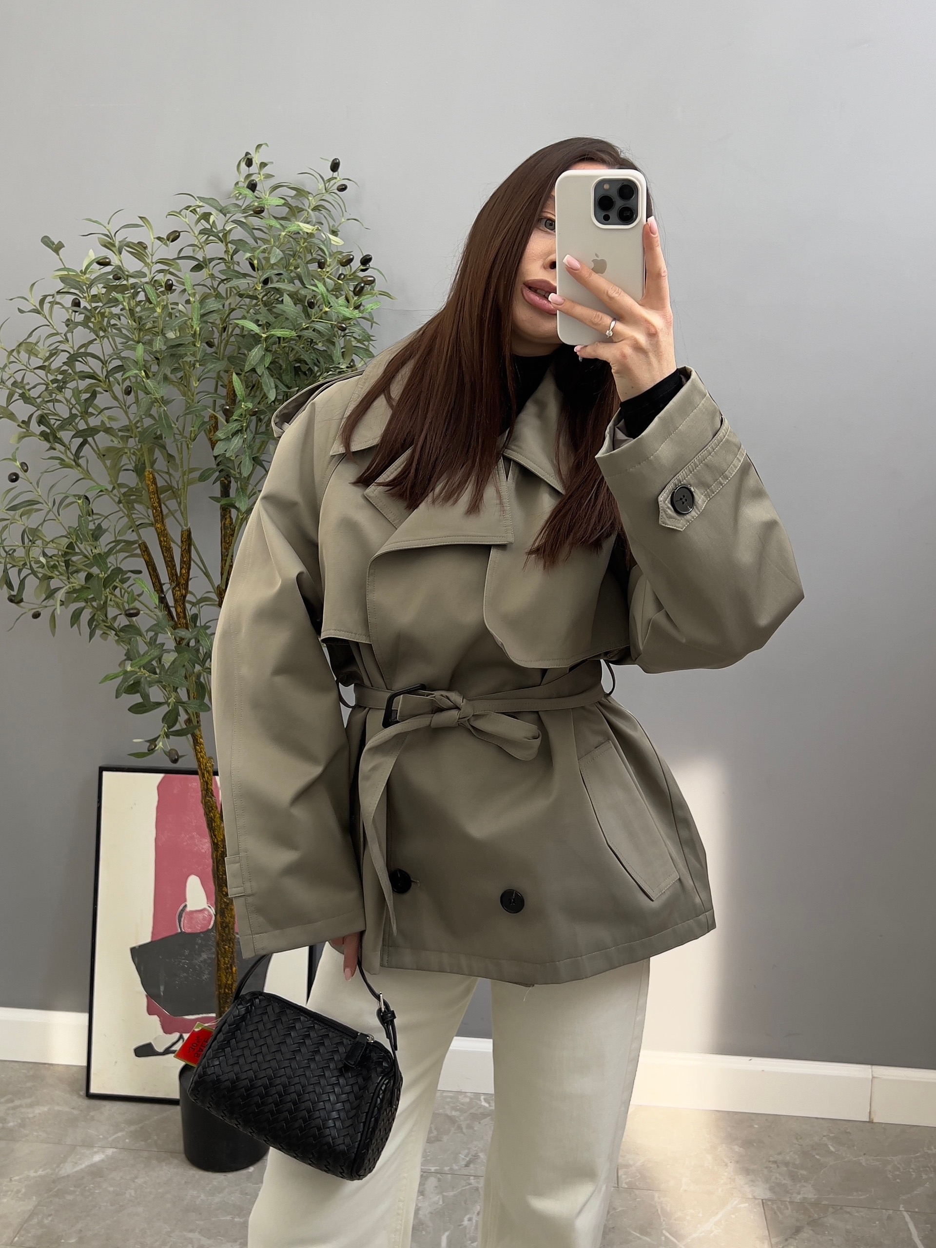 Тренч W 9396 укороченный