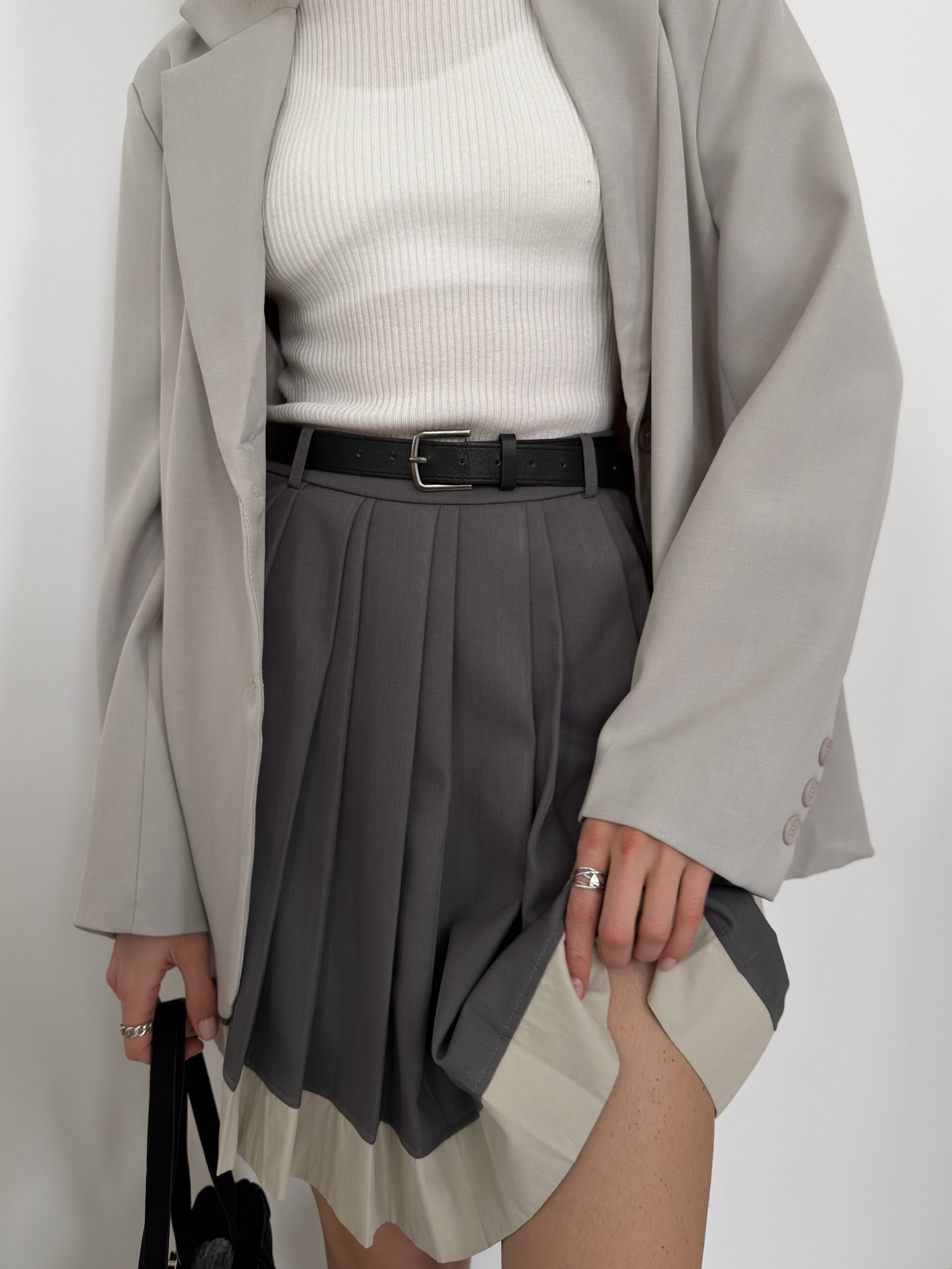 Юбка GT 5022 плиссе двойной цвет