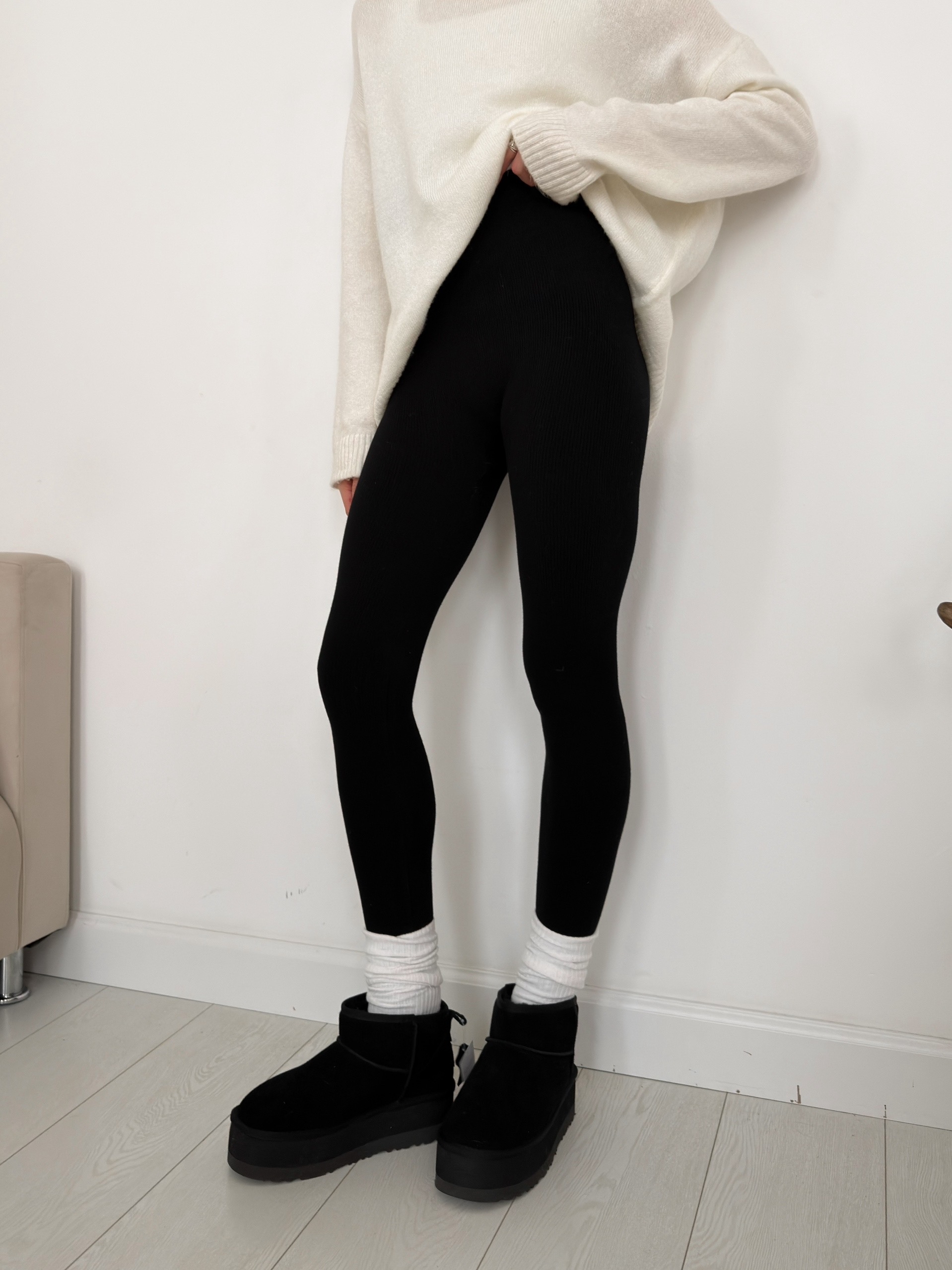 Лосины W300 в рубчик мех