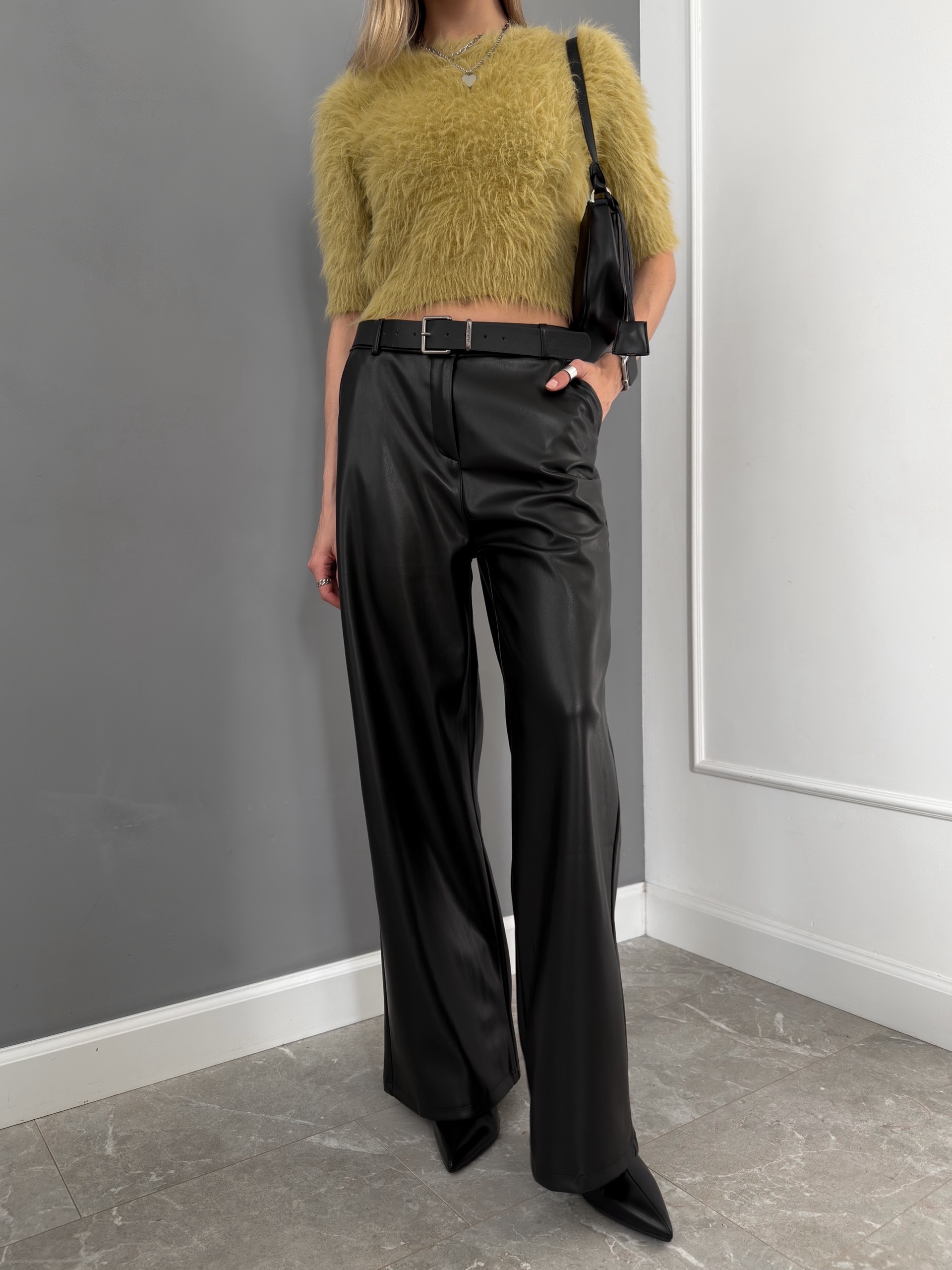 Брюки Kapok 5204 прямые кожа