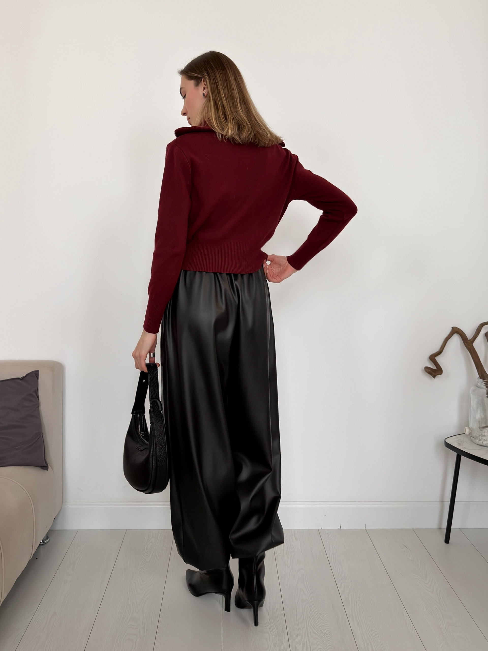 Джемпер на молнии низ рубчик